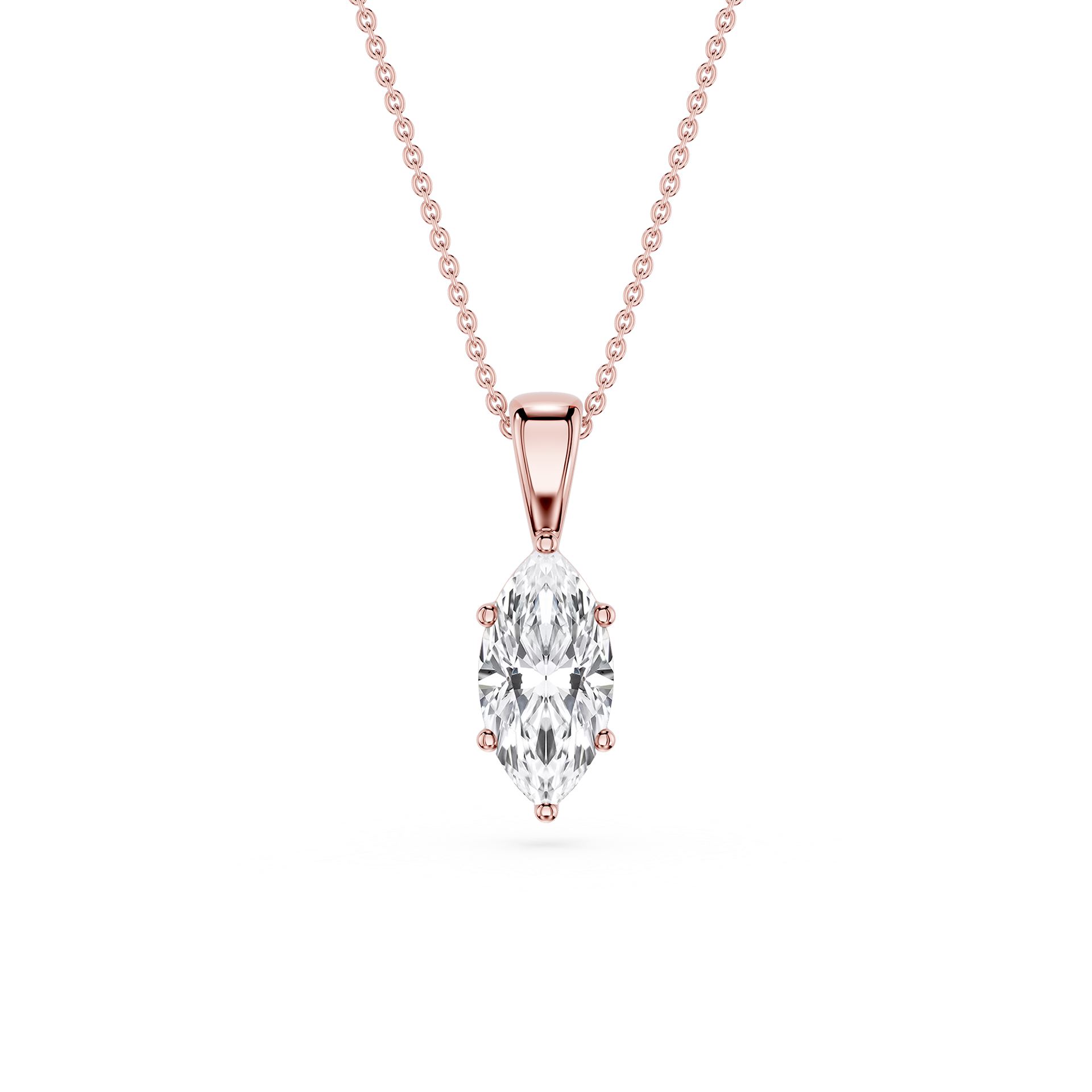 Lovea Mira Anhänger – Marquiseschliff – Roségold