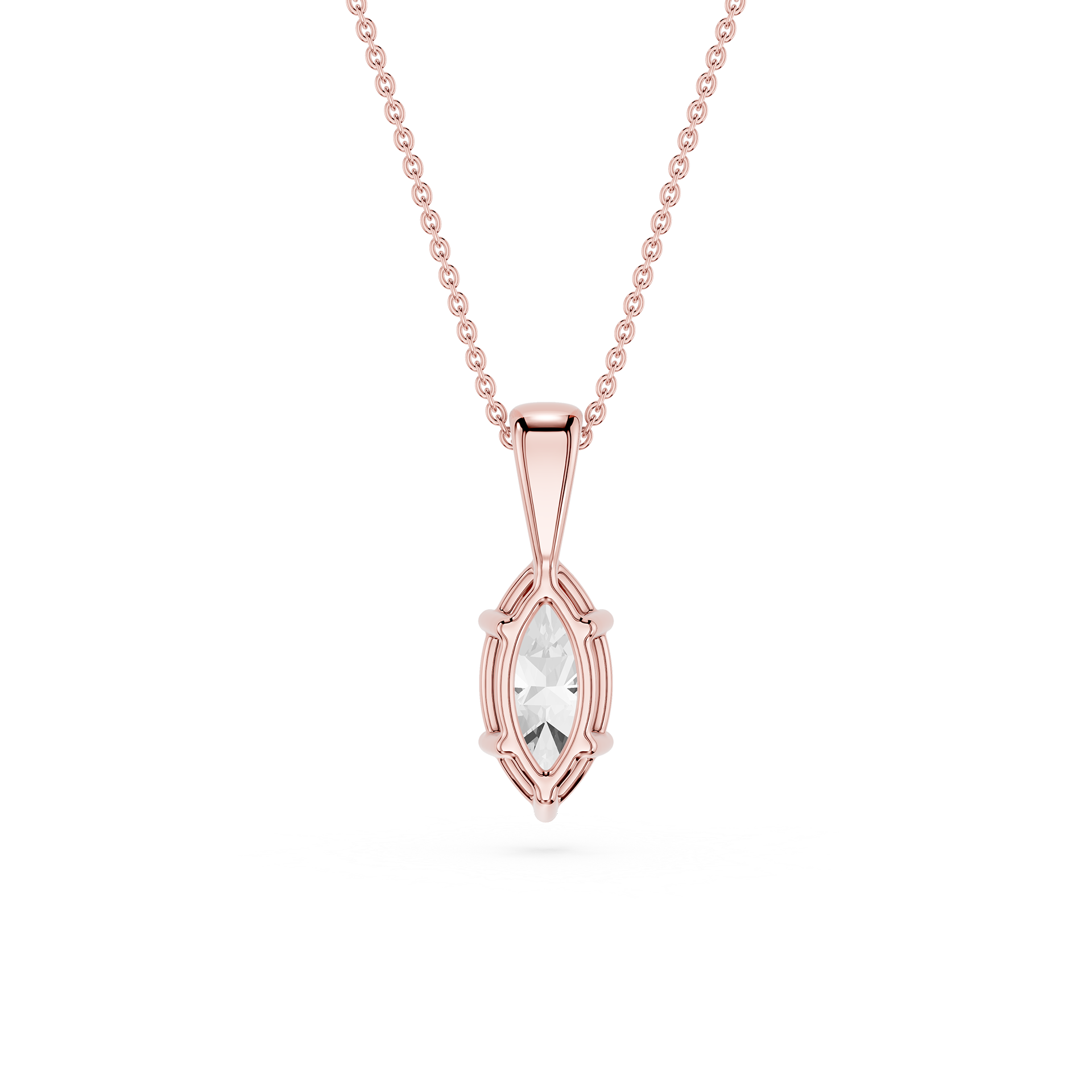 Lovea Mira Anhänger – Marquiseschliff – Roségold