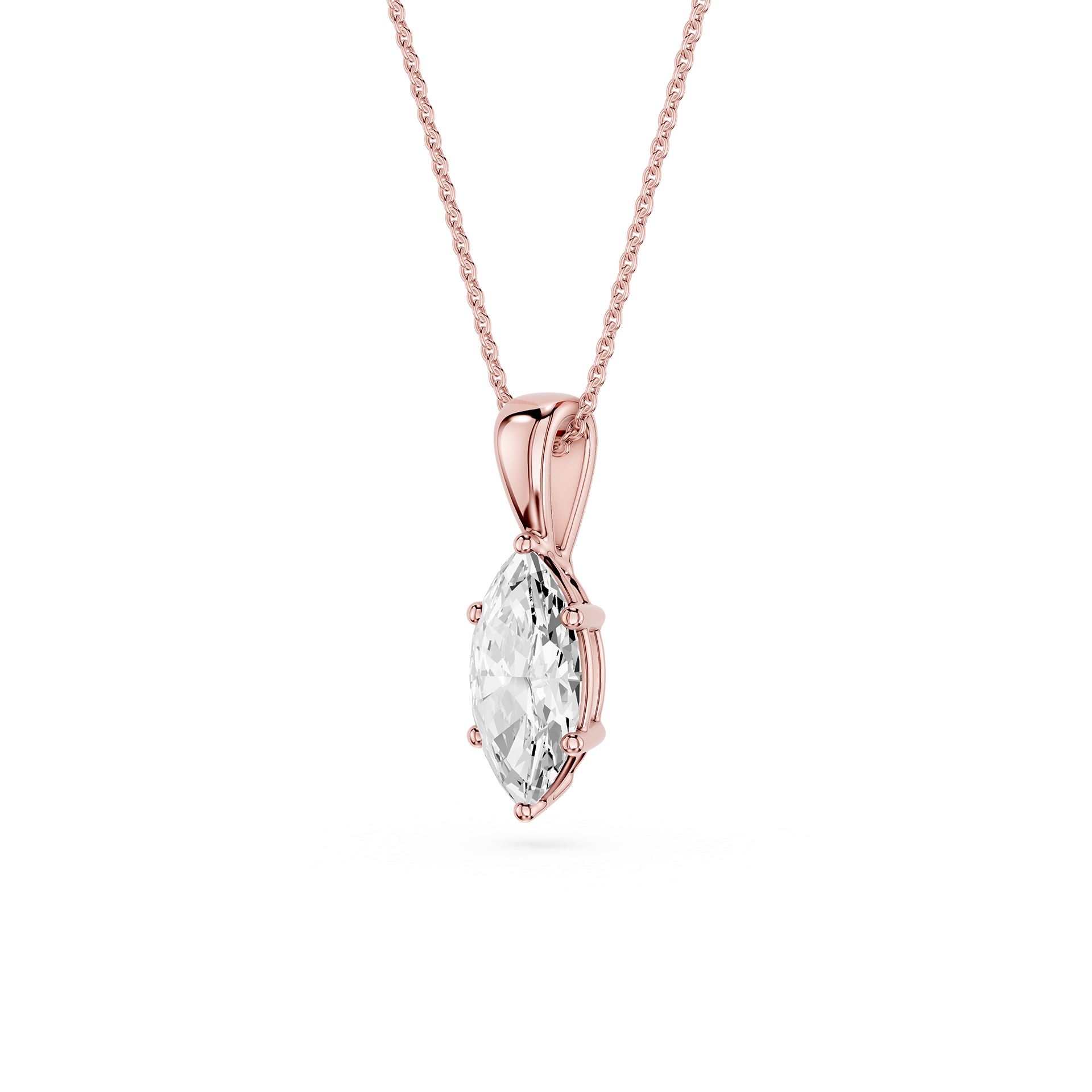 Lovea Mira Anhänger – Marquiseschliff – Roségold