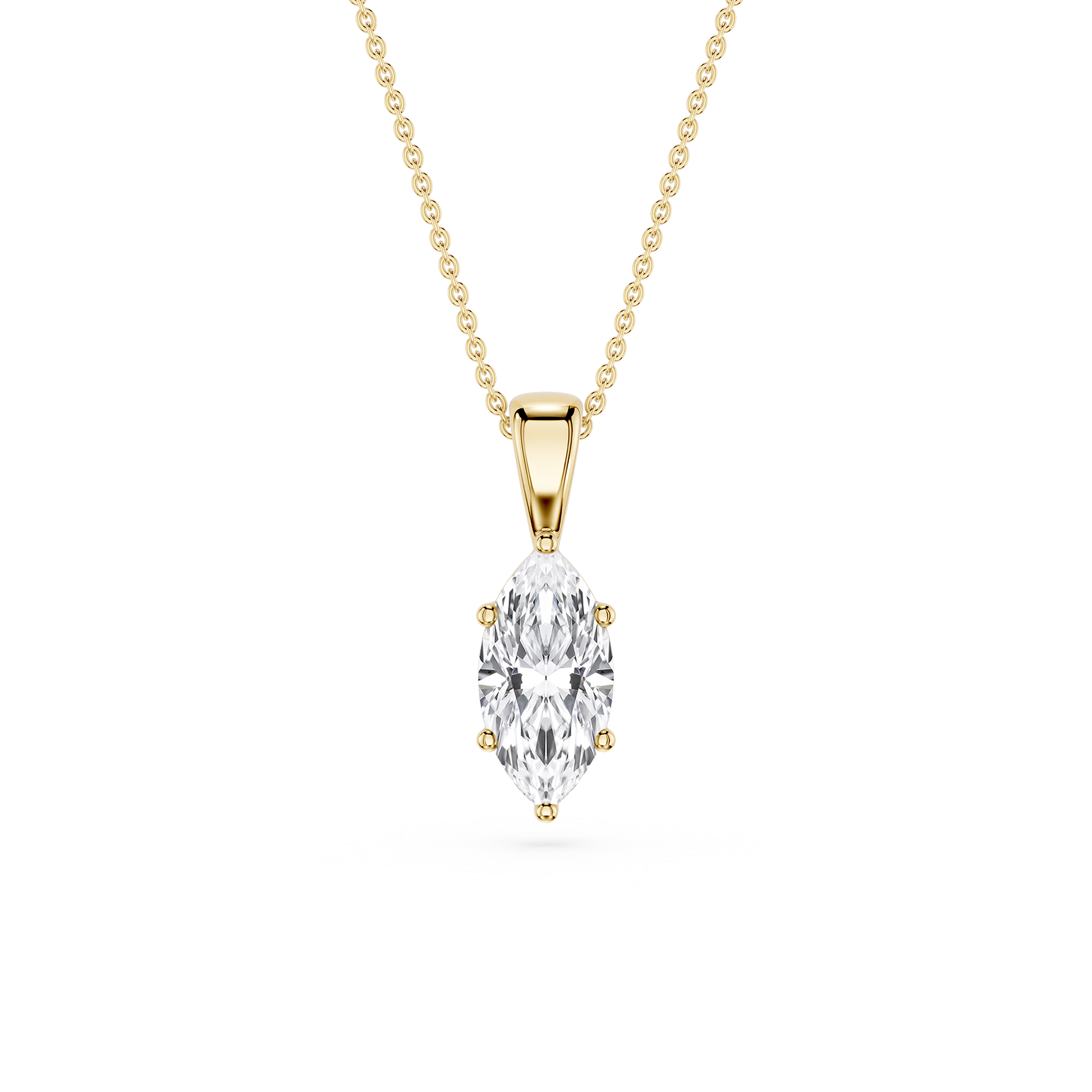 Lovea Mira Anhänger – Marquiseschliff – Gelbgold