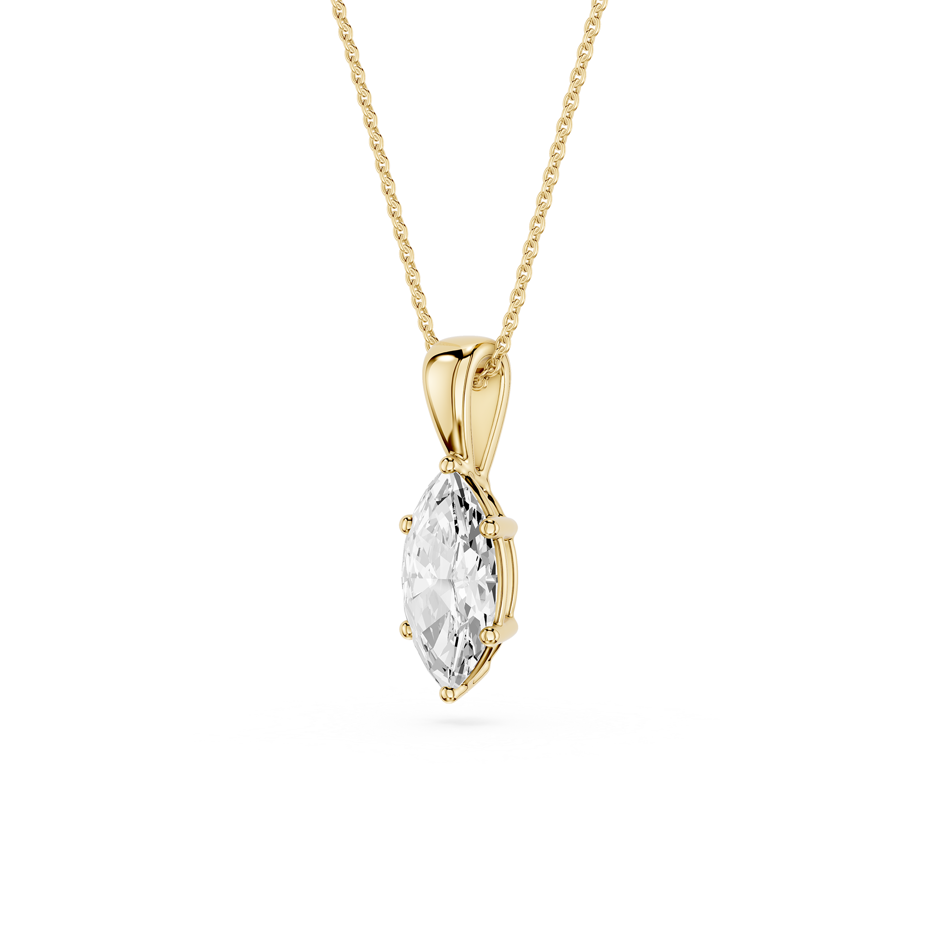 Lovea Mira Anhänger – Marquiseschliff – Gelbgold