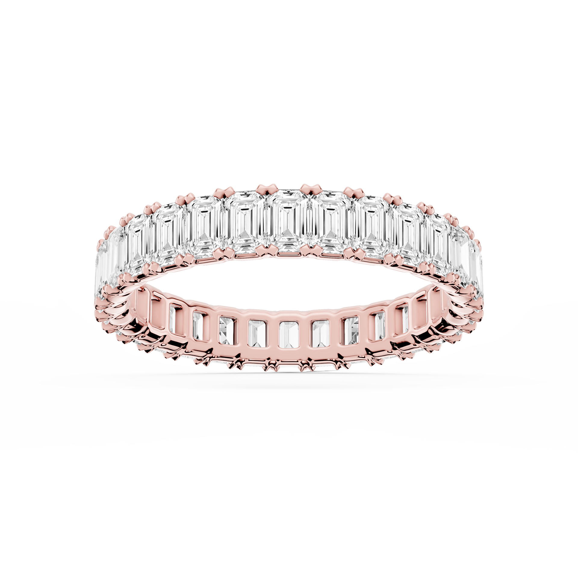 Lovea Mathilda Eternity Ring Smaragdschliff – Roségold