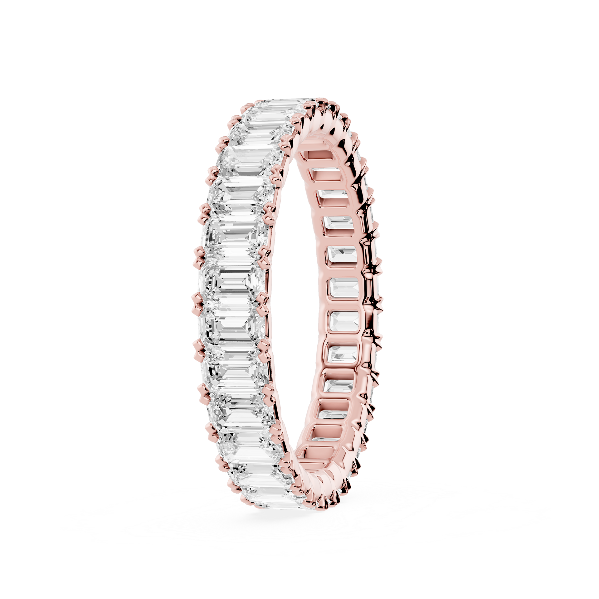 Lovea Mathilda Eternity Ring Smaragdschliff – Roségold
