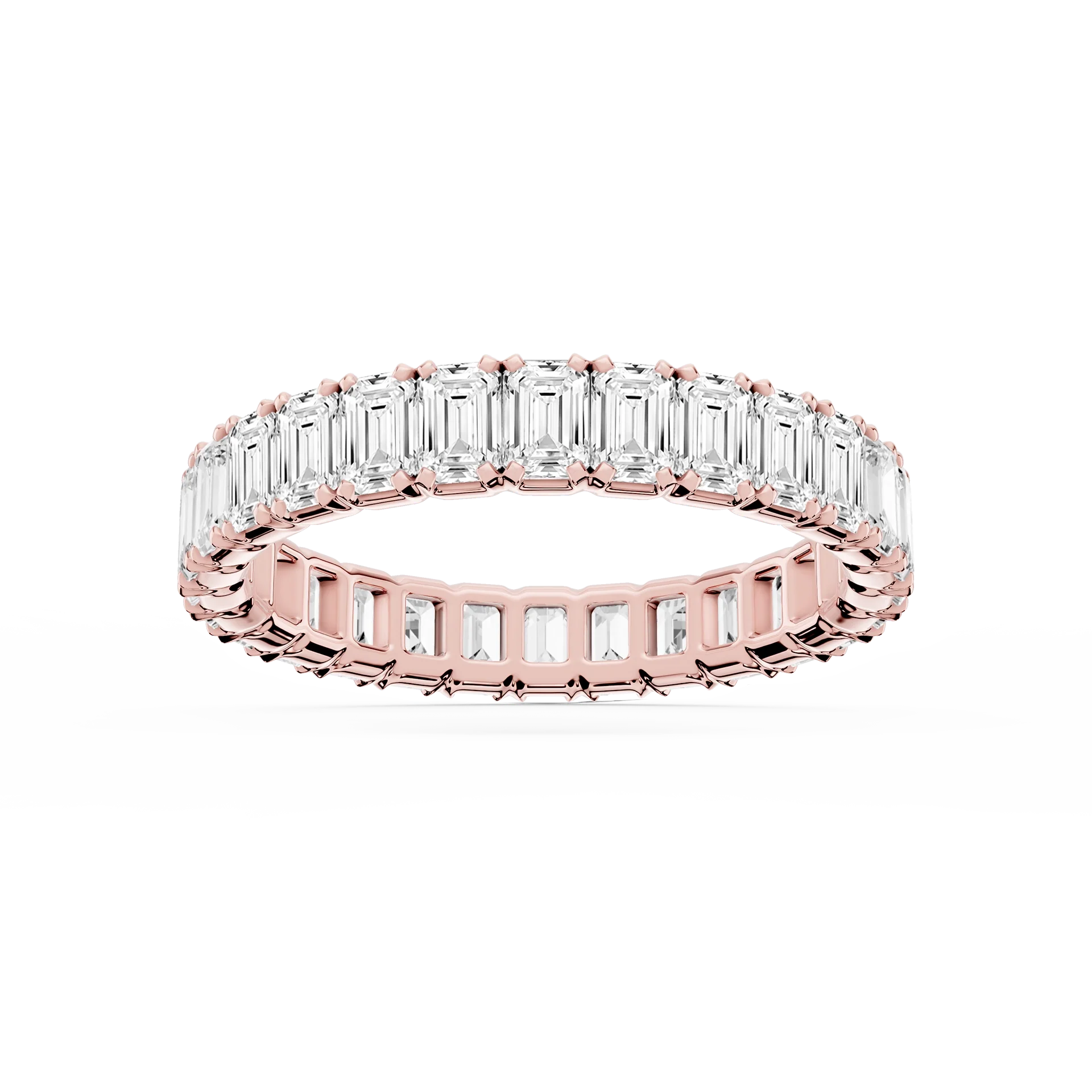 Lovea Mathilda Eternity Ring Smaragdschliff – Roségold