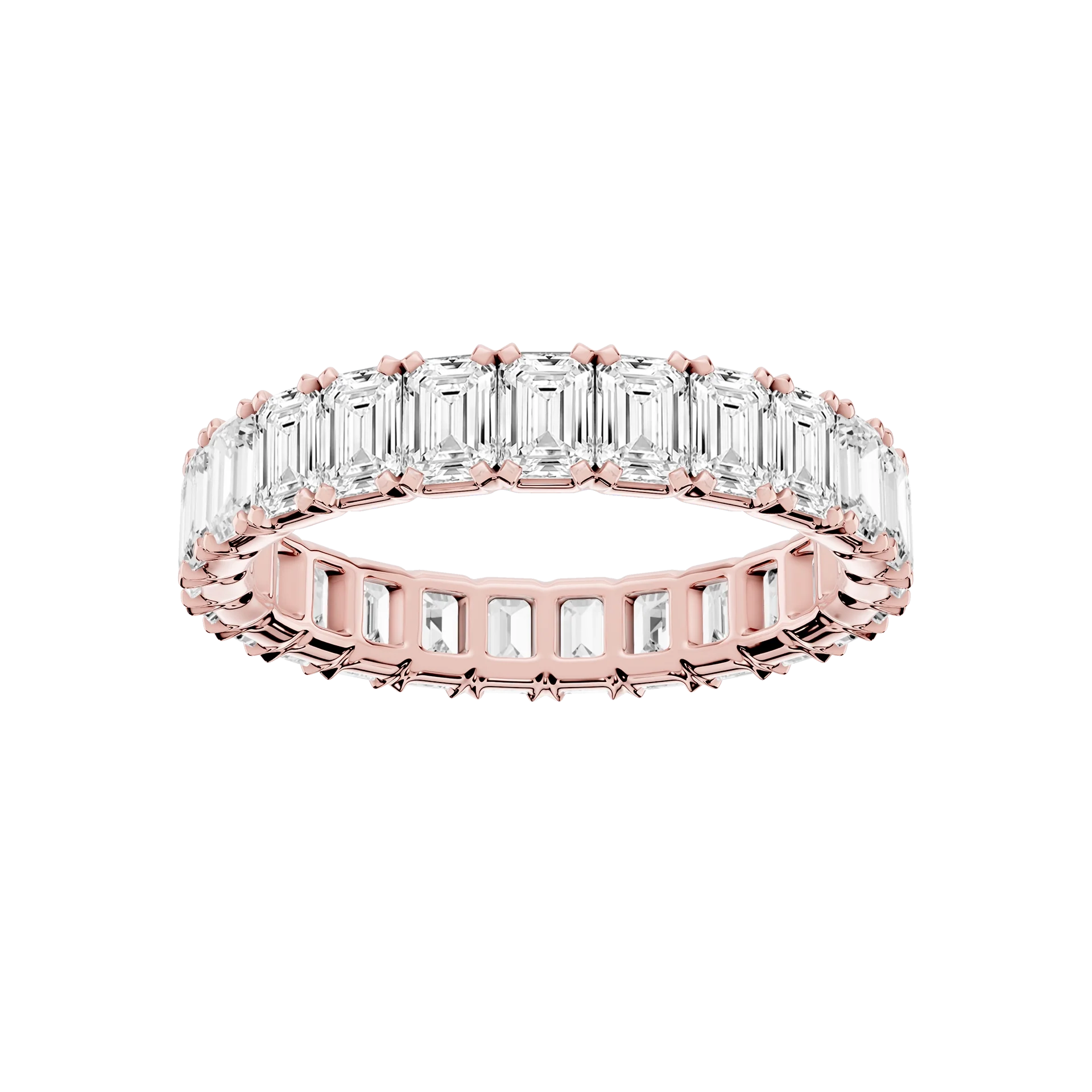 Lovea Mathilda Eternity Ring Smaragdschliff – Roségold