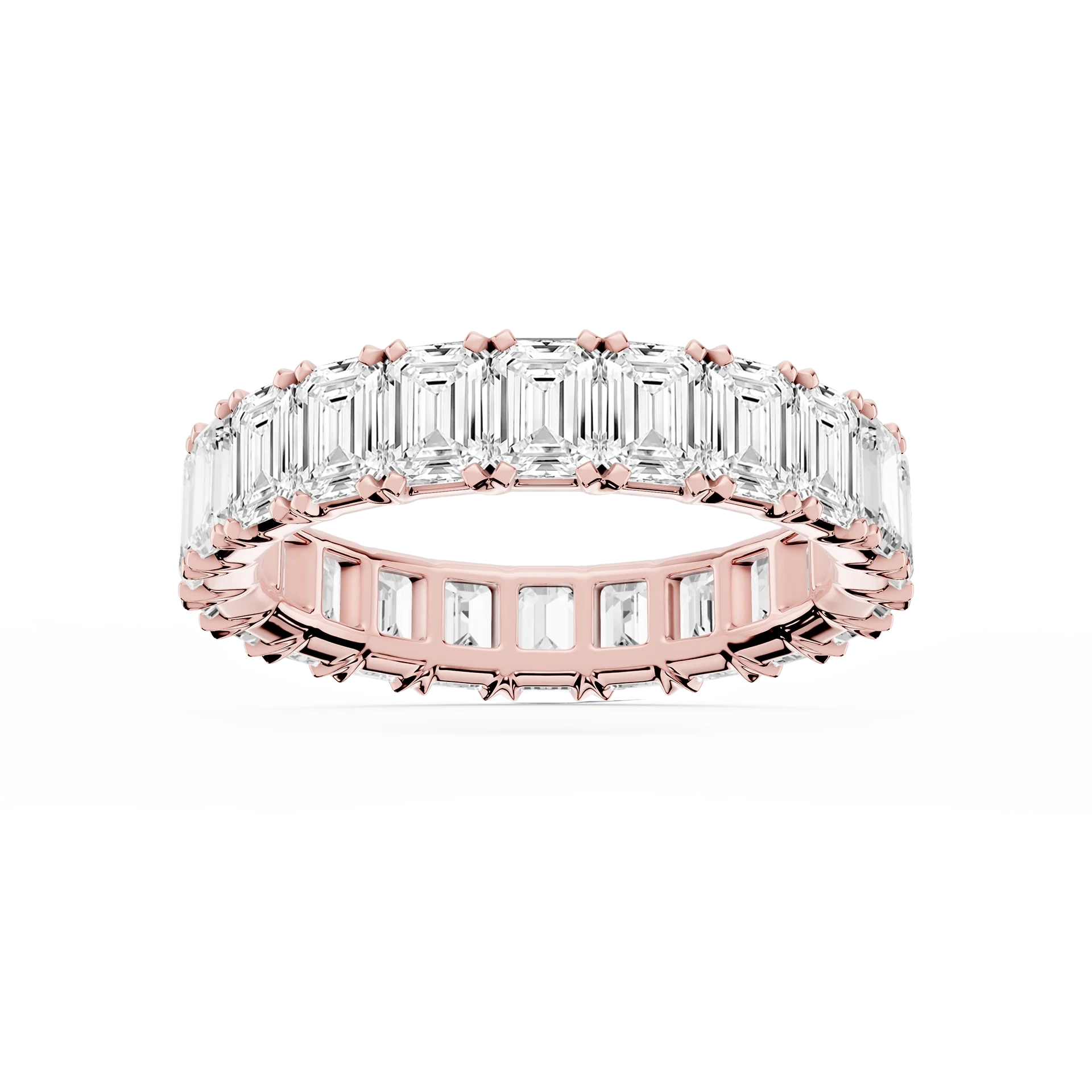 Lovea Mathilda Eternity Ring Smaragdschliff – Roségold