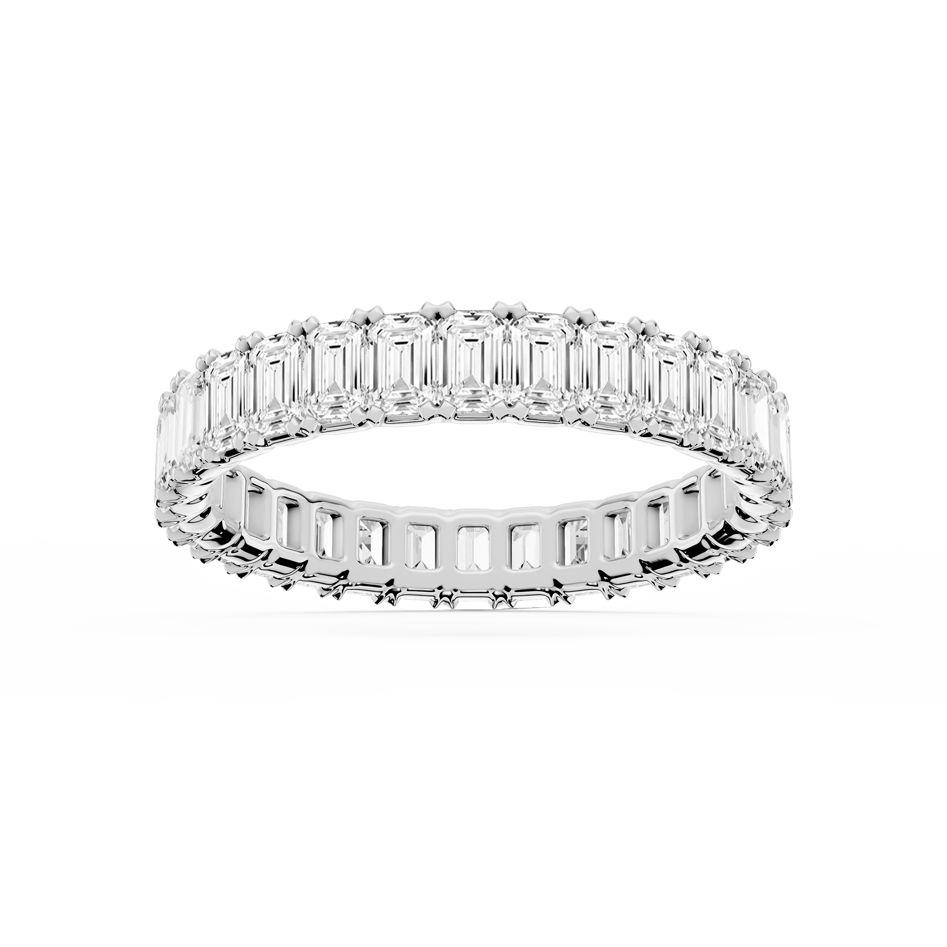 Lovea Mathilda Eternity Ring Smaragdschliff – Weißgold