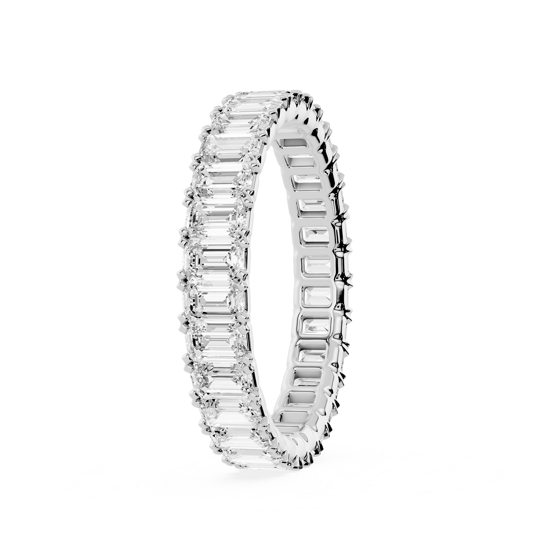Lovea Mathilda Eternity Ring Smaragdschliff – Weißgold