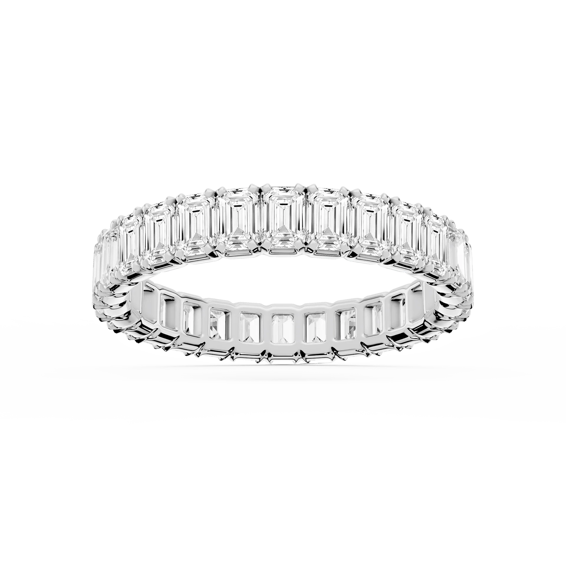 Lovea Mathilda Eternity Ring Smaragdschliff – Weißgold