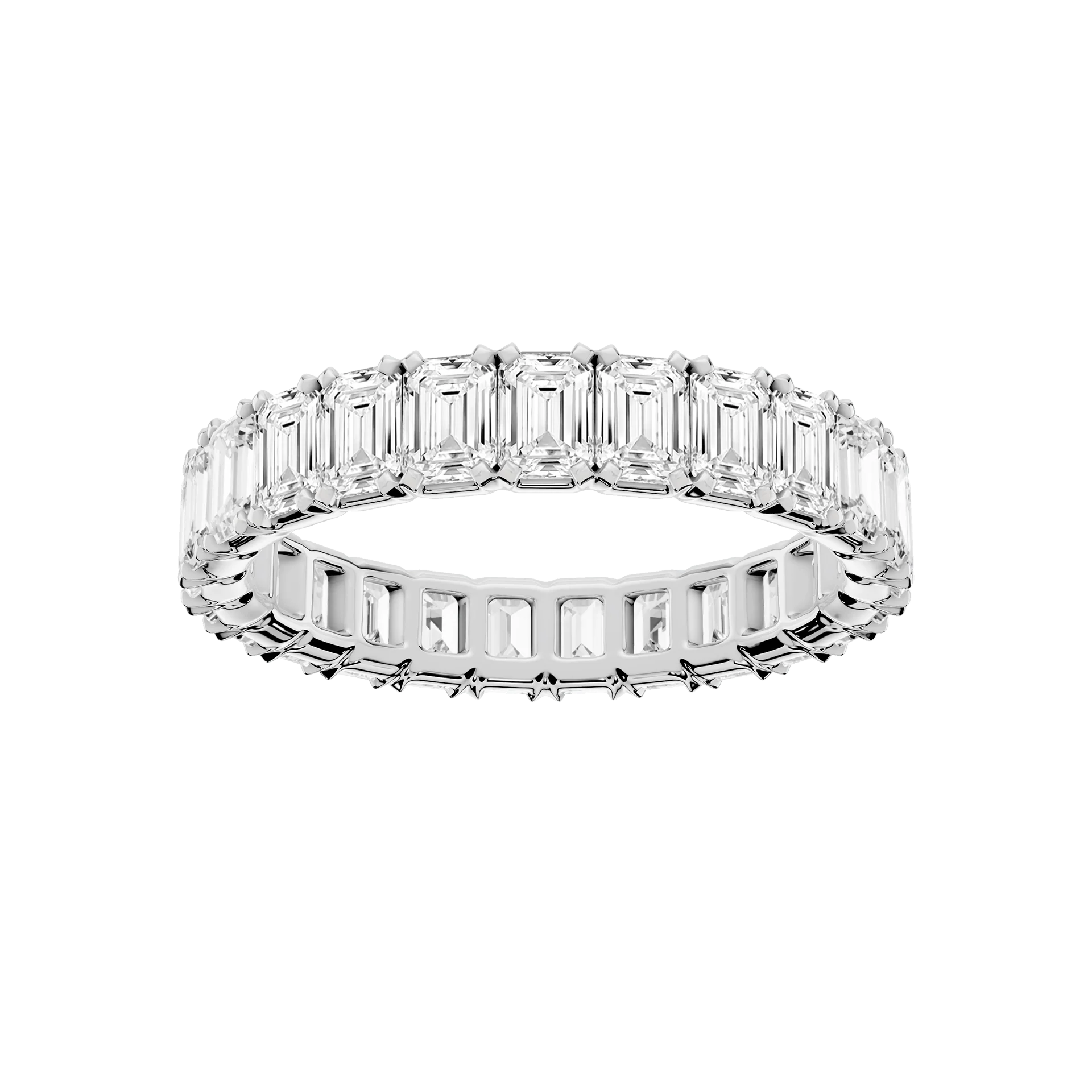 Lovea Mathilda Eternity Ring Smaragdschliff – Weißgold