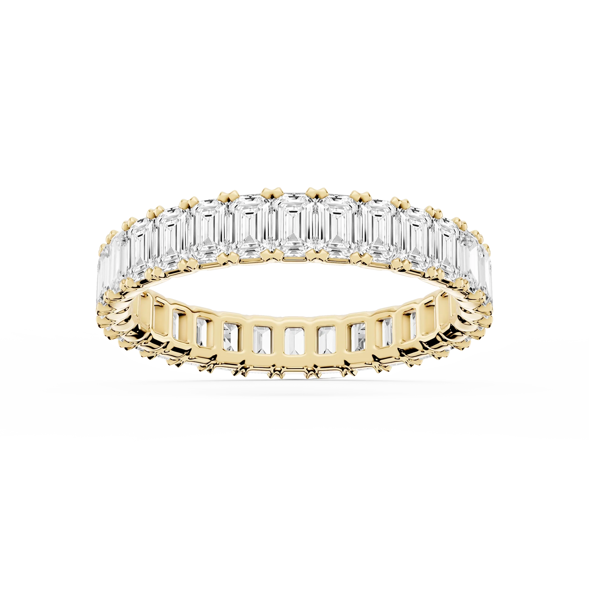 Lovea Mathilda Eternity Ring Smaragdschliff – Gelbgold