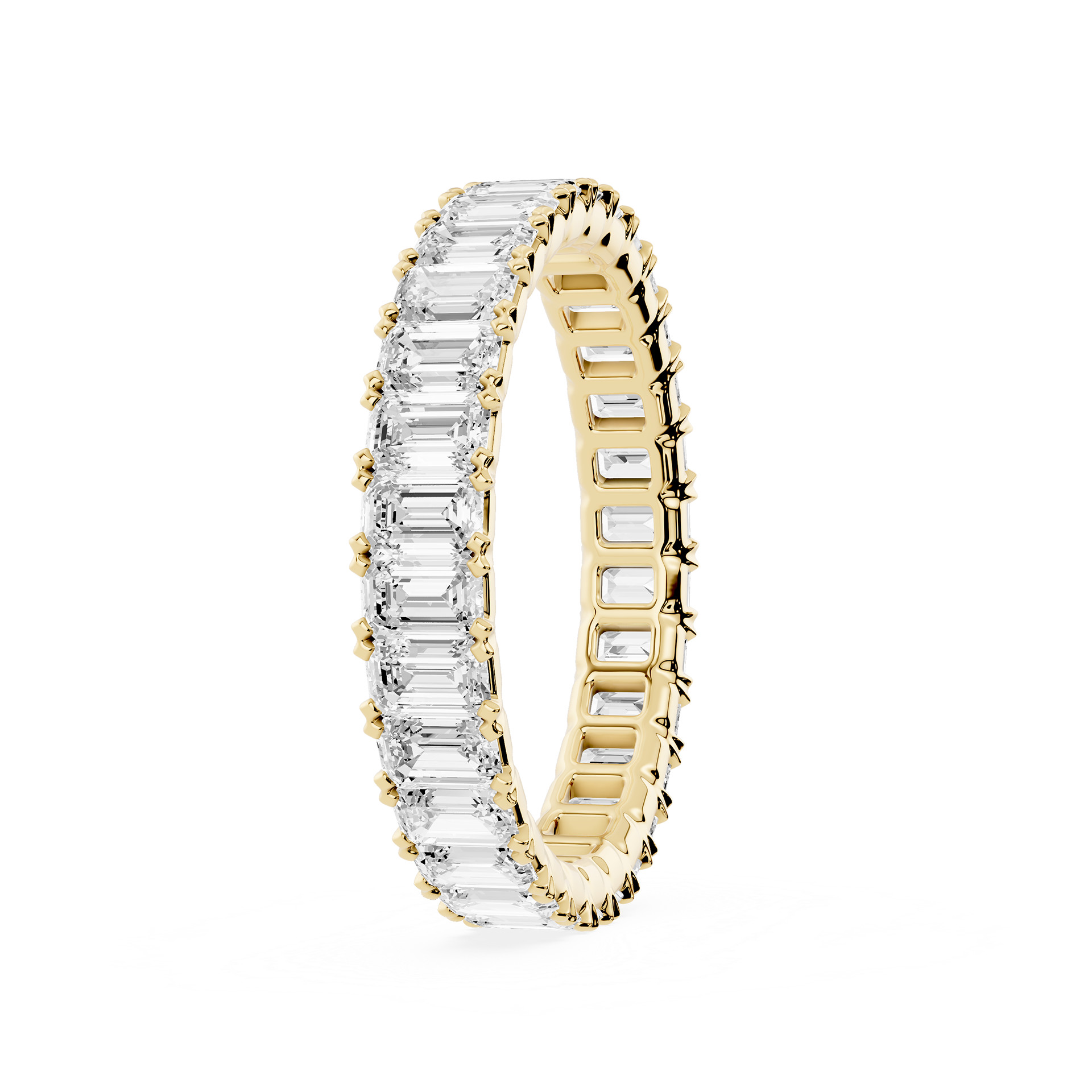 Lovea Mathilda Eternity Ring Smaragdschliff – Gelbgold