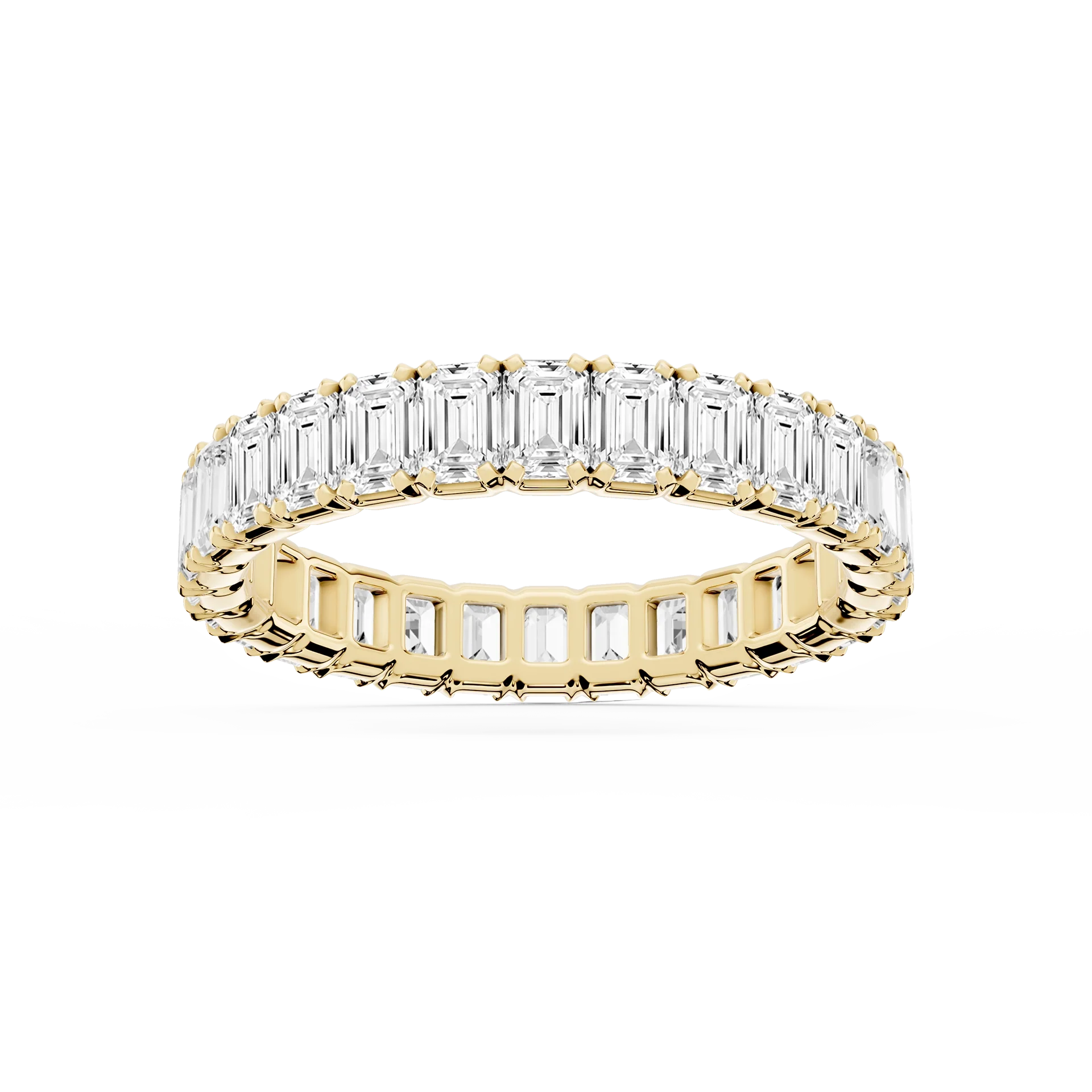 Lovea Mathilda Eternity Ring Smaragdschliff – Gelbgold
