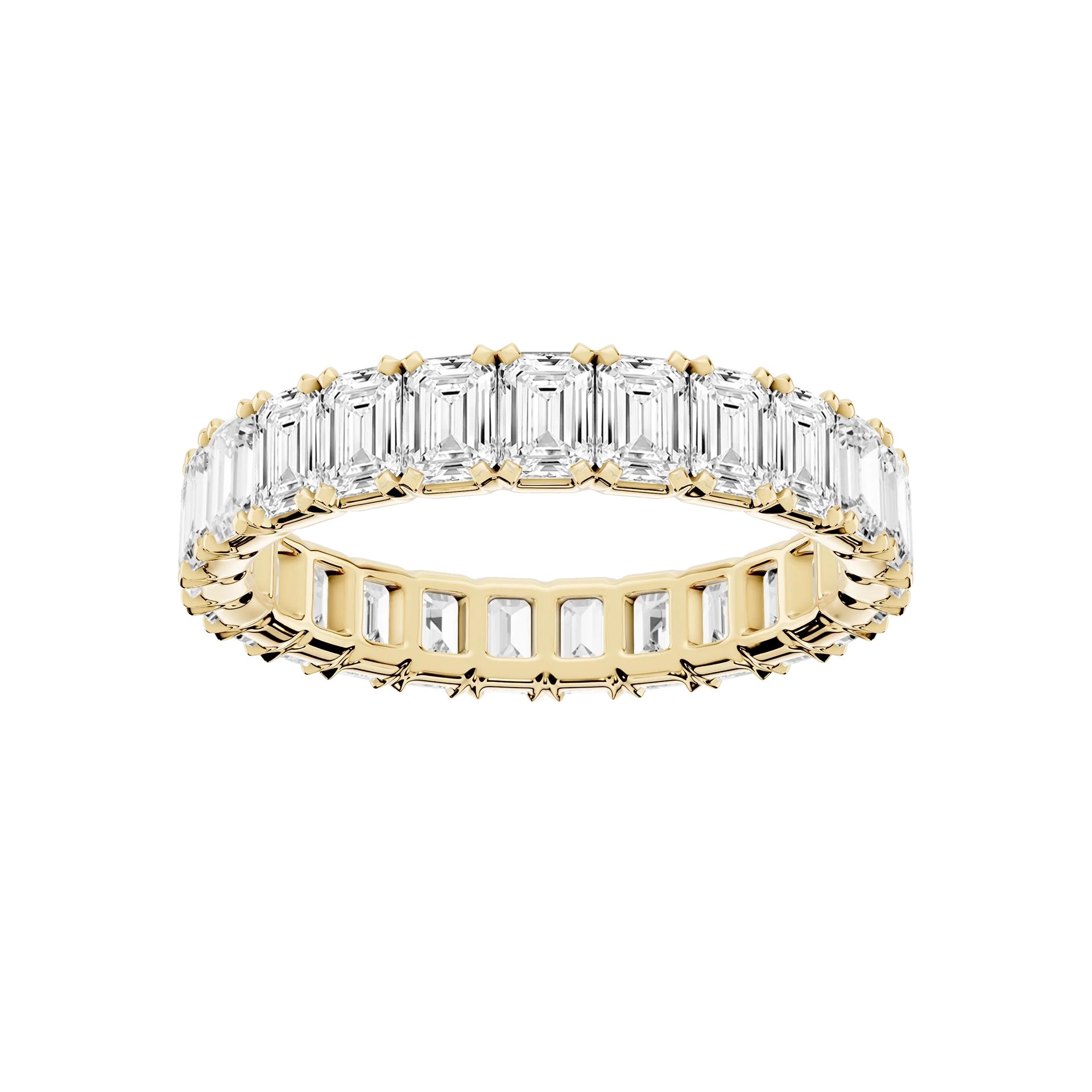 Lovea Mathilda Eternity Ring Smaragdschliff – Gelbgold