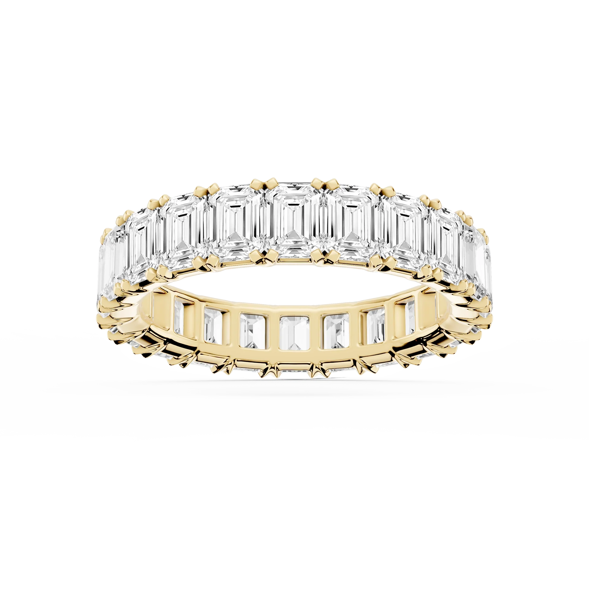 Lovea Mathilda Eternity Ring Smaragdschliff – Gelbgold