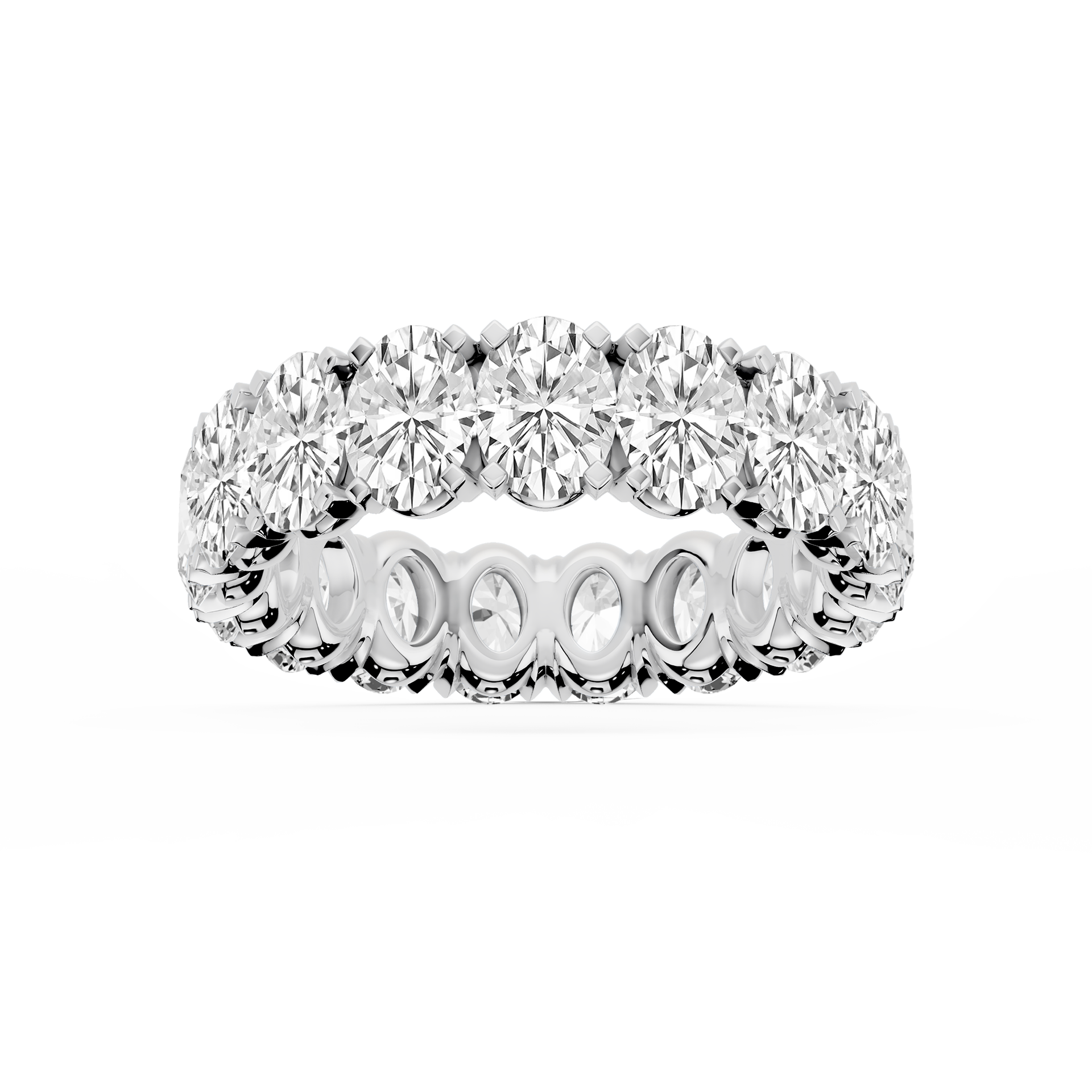 Lovea Mathilda Eternity Ring Ovalschliff – Weißgold