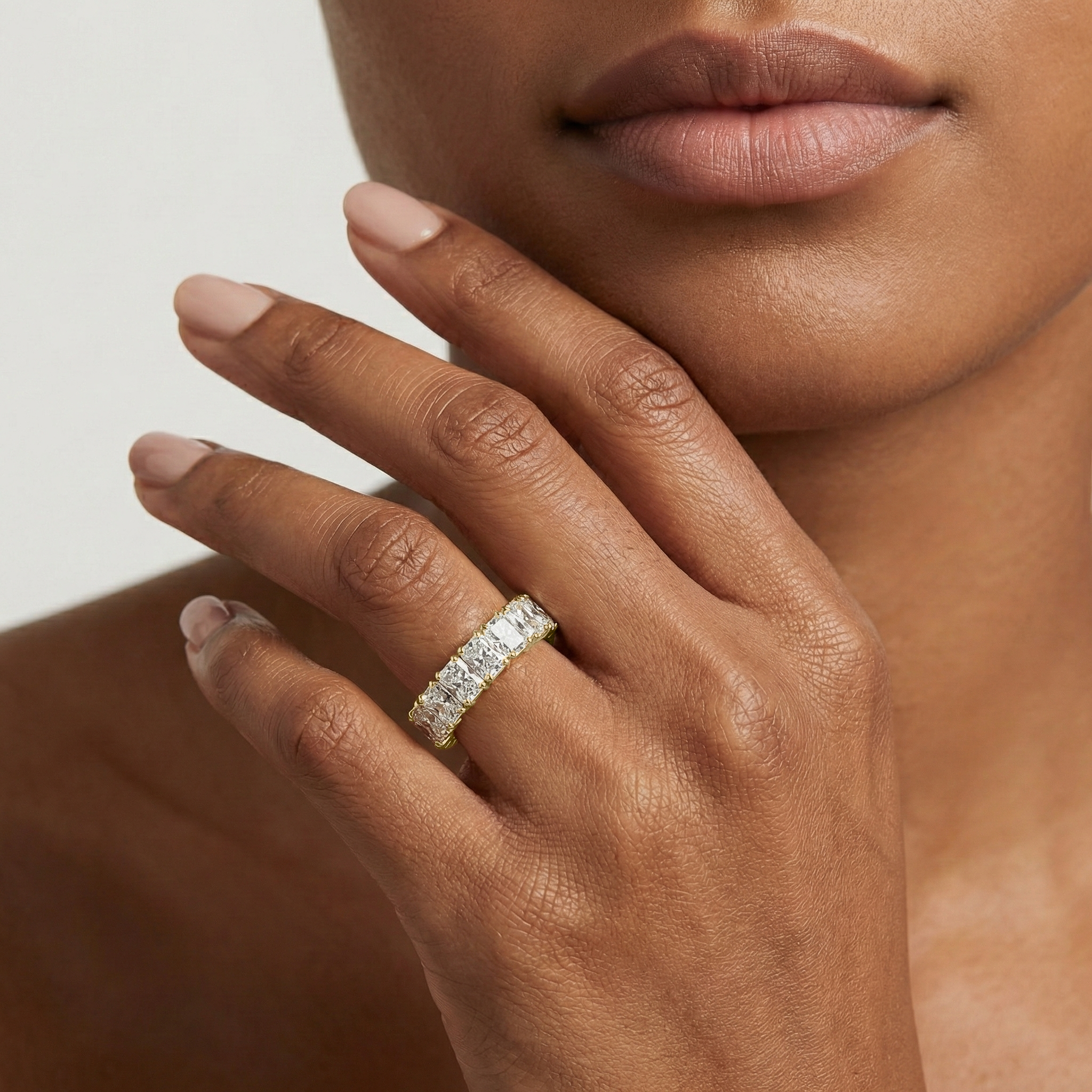 Lovea Mathilda Eternity Ring Radiantschliff – Gelbgold