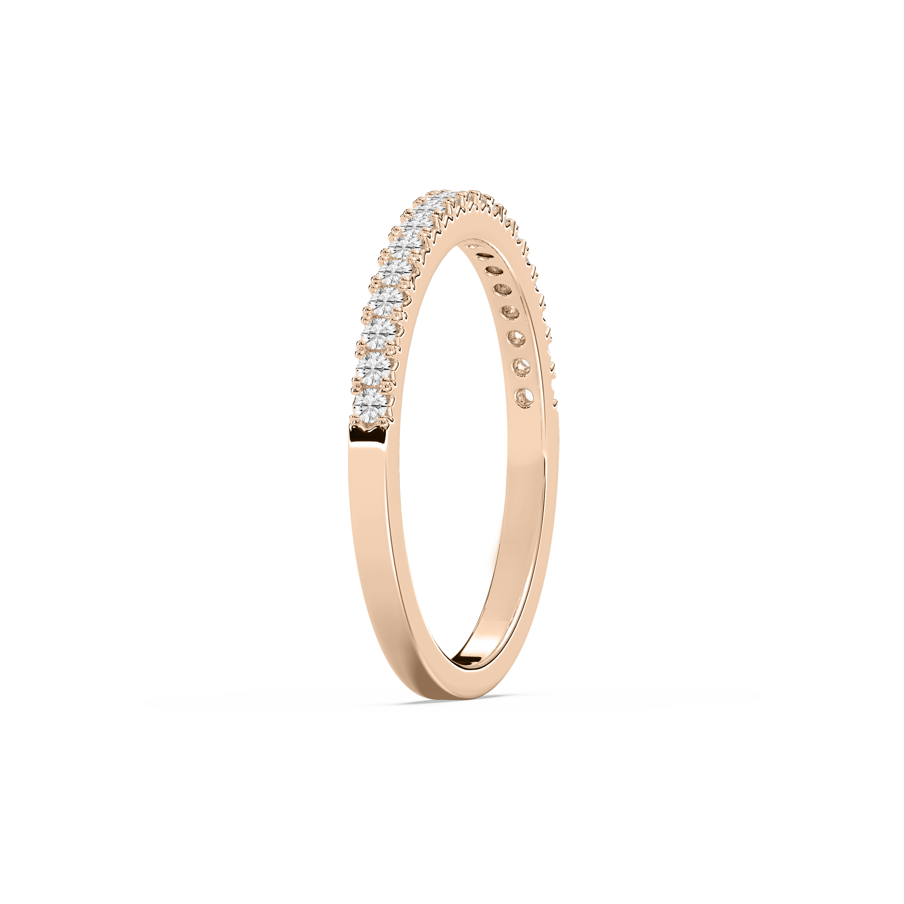 Lovea Khloe Trauring – Doppelreihe Pavé – Roségold