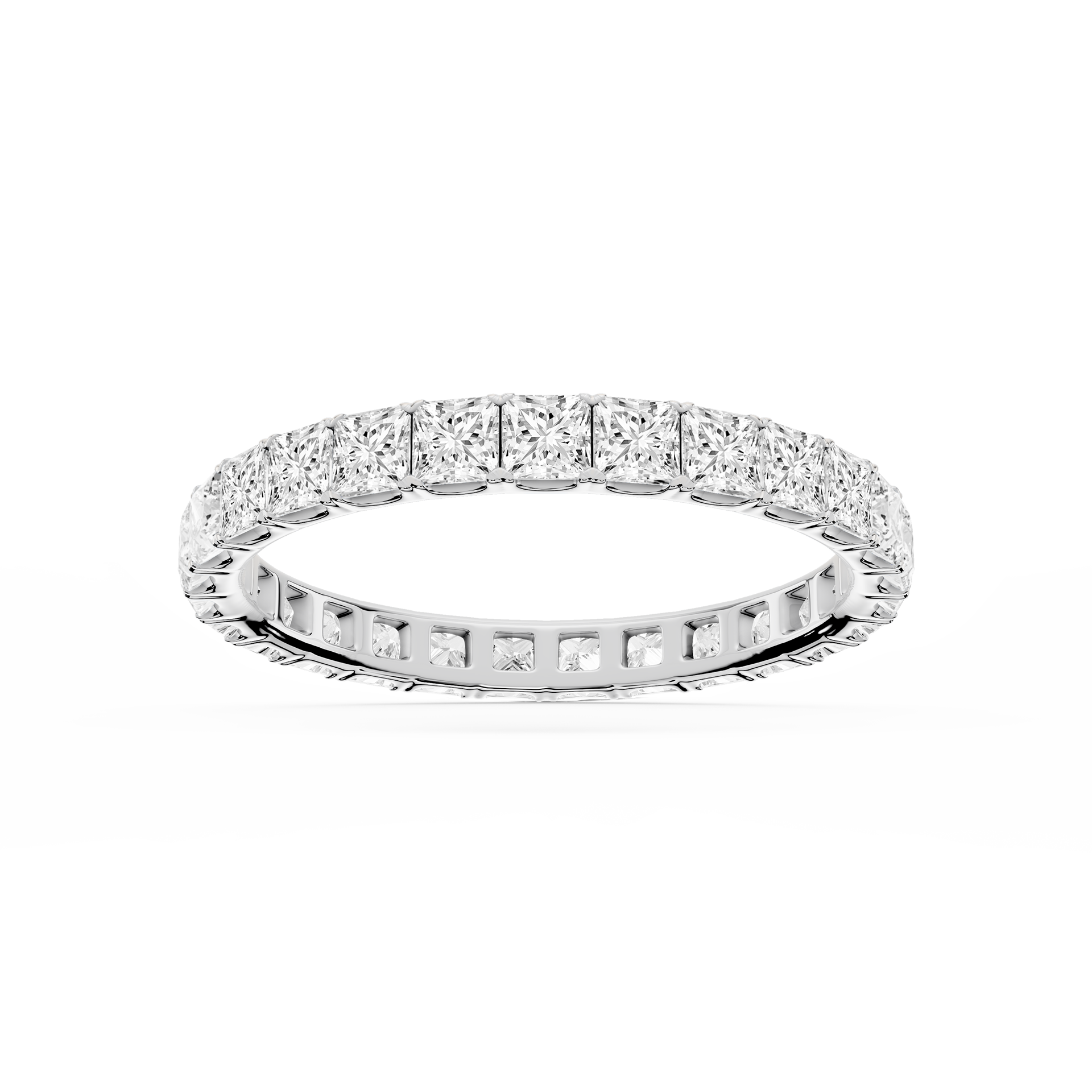 Lovea Stella Eternity Ring Prinzessschliff – Weißgold