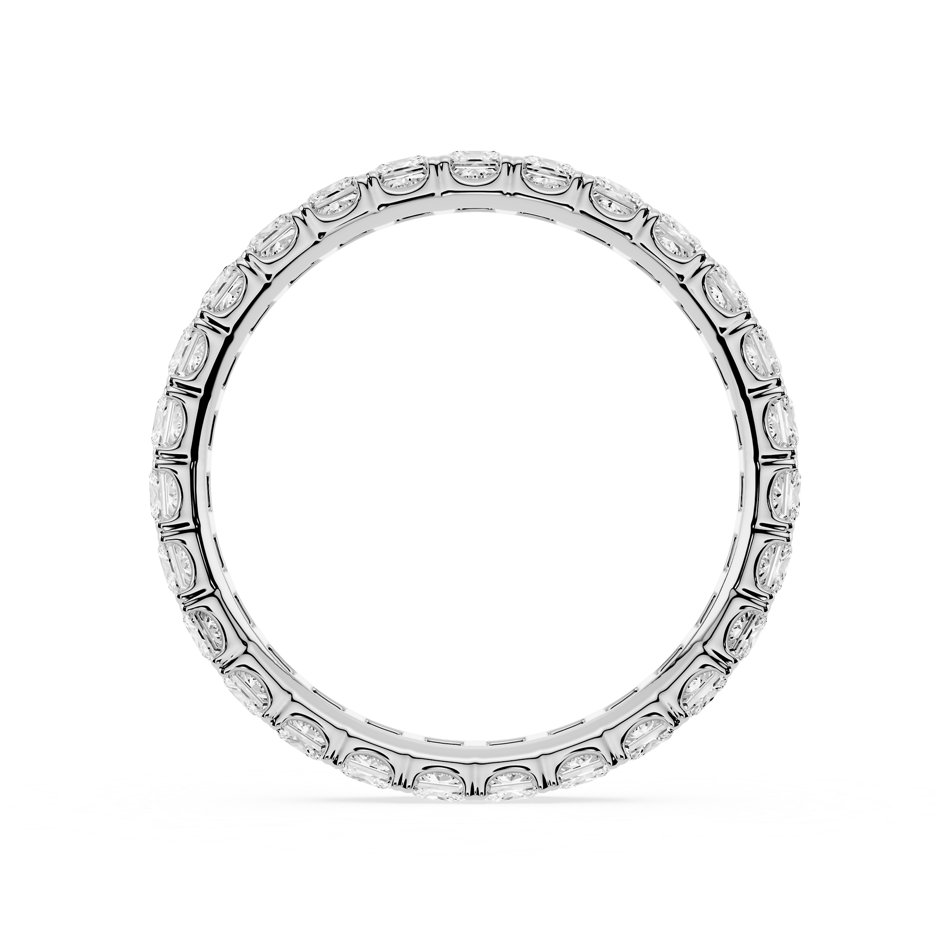 Lovea Stella Eternity Ring Prinzessschliff – Weißgold