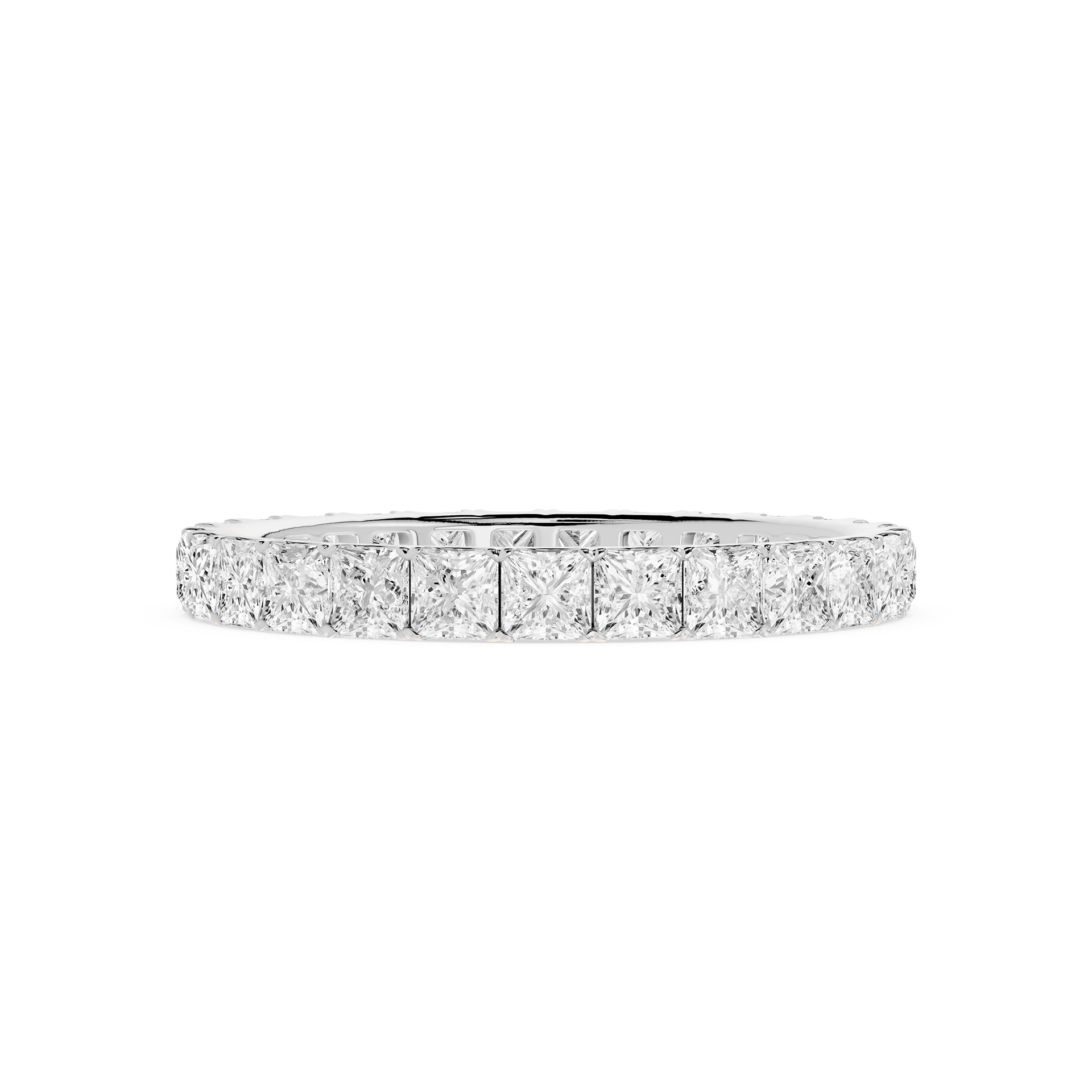 Lovea Stella Eternity Ring Prinzessschliff – Weißgold