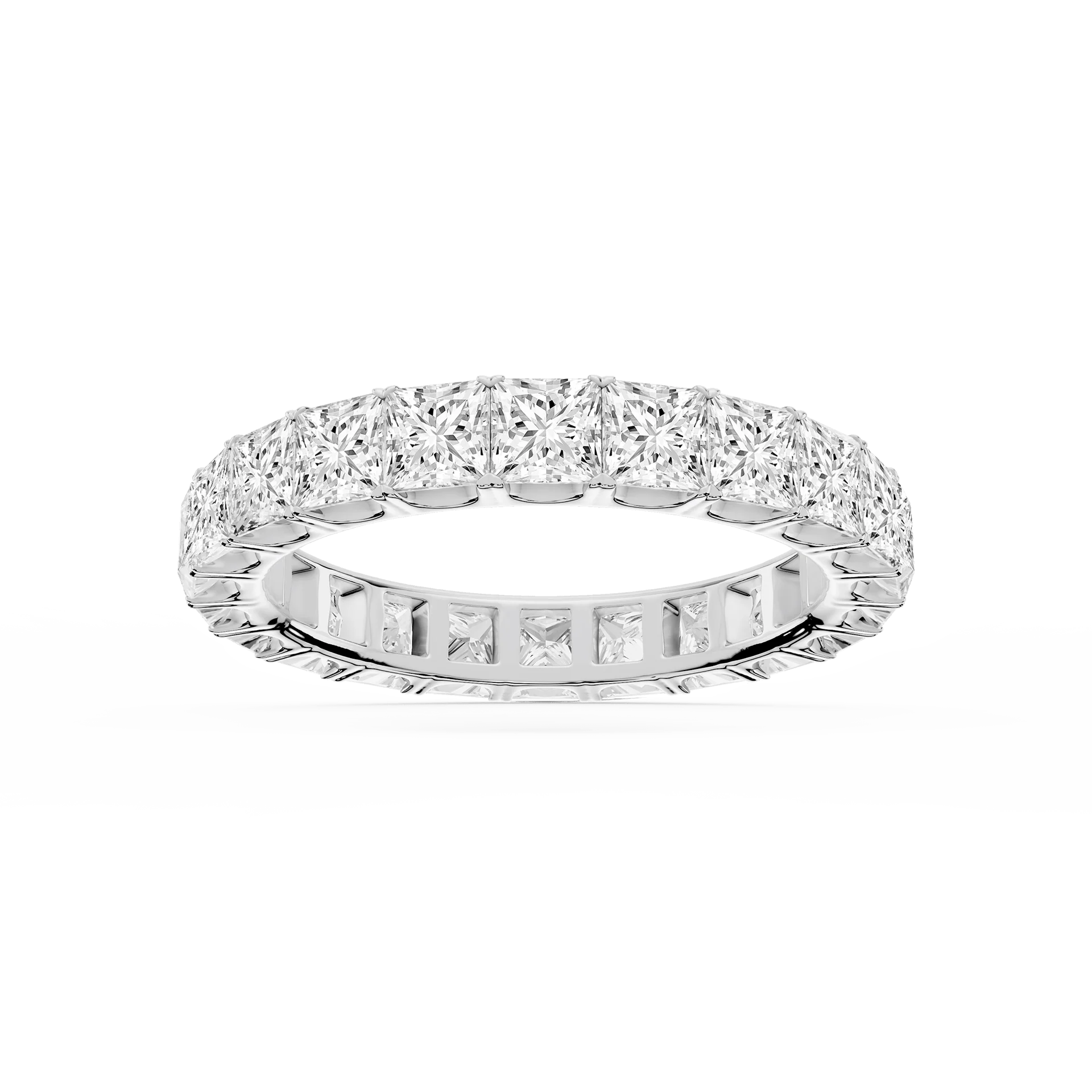 Lovea Stella Eternity Ring Prinzessschliff – Weißgold