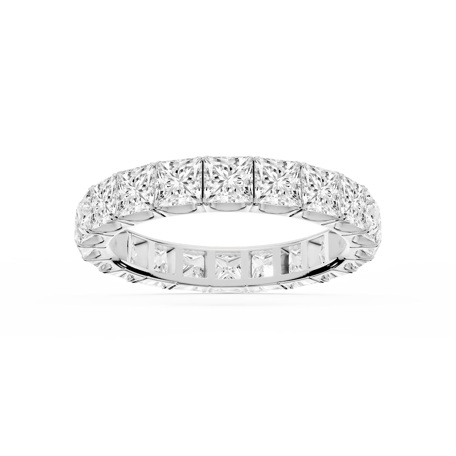 Lovea Stella Eternity Ring Prinzessschliff – Weißgold
