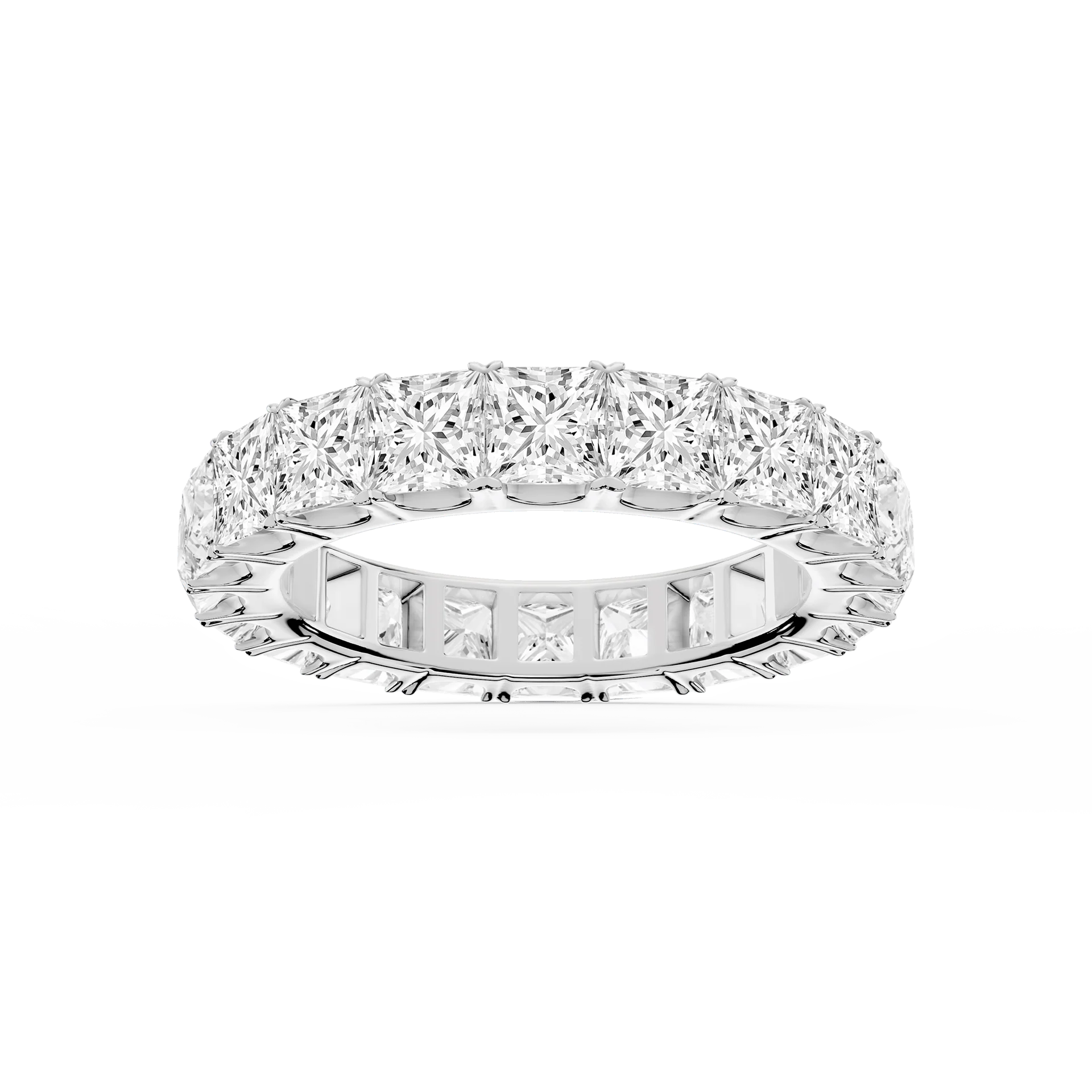 Lovea Stella Eternity Ring Prinzessschliff – Weißgold
