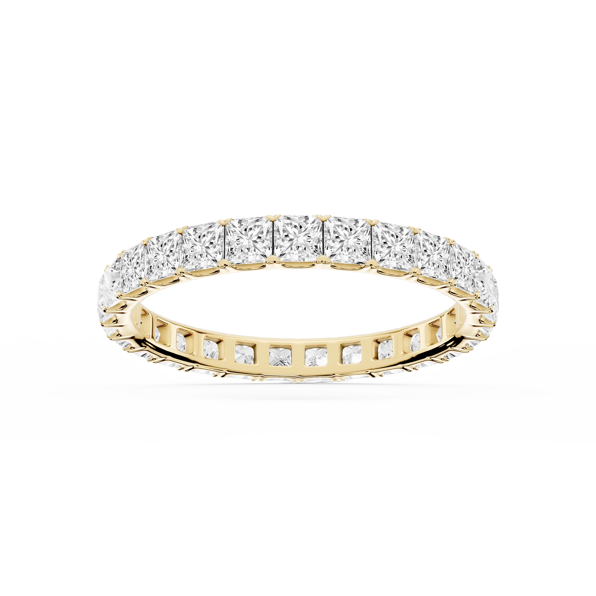 Lovea Stella Eternity Ring Prinzessschliff – Gelbgold