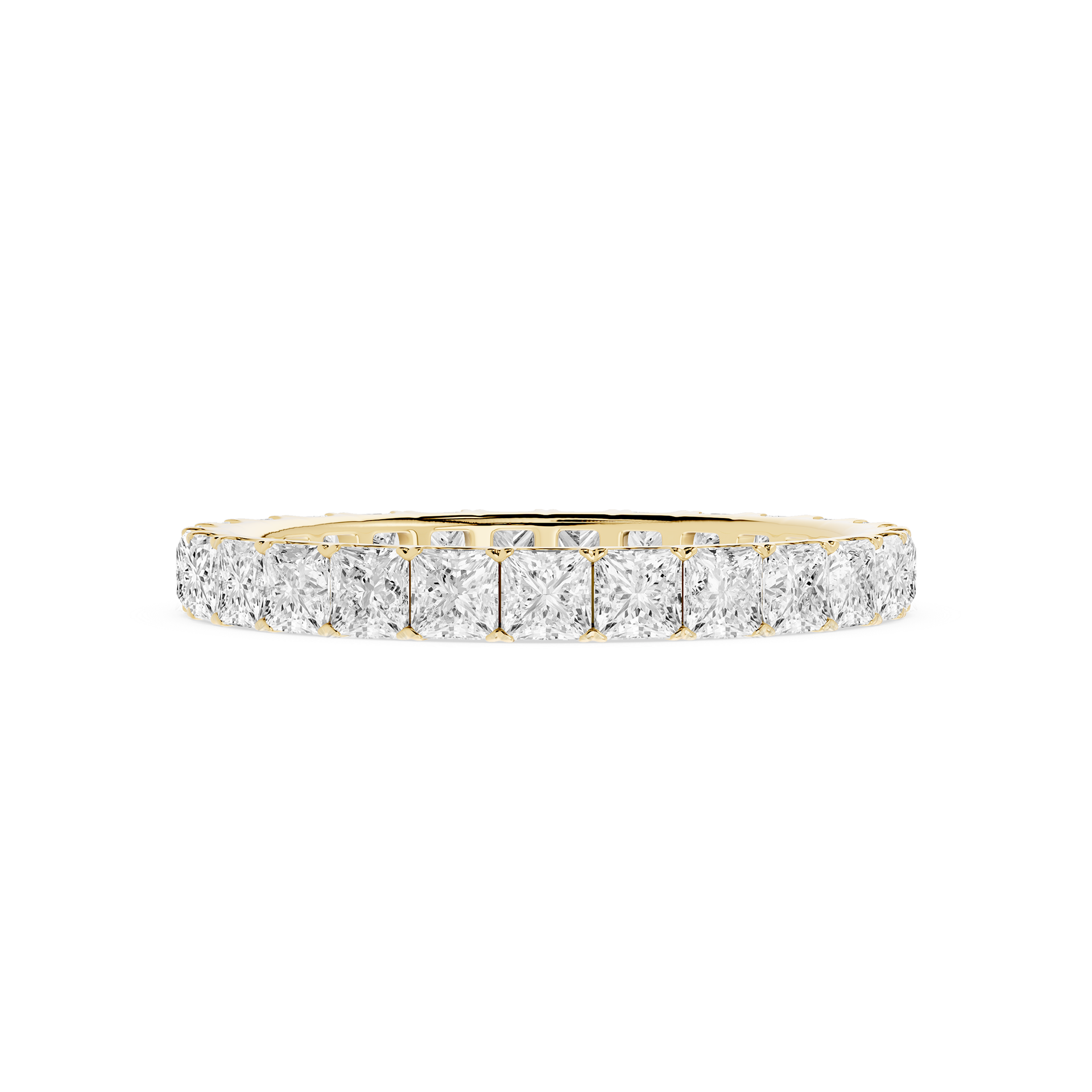 Lovea Stella Eternity Ring Prinzessschliff – Gelbgold
