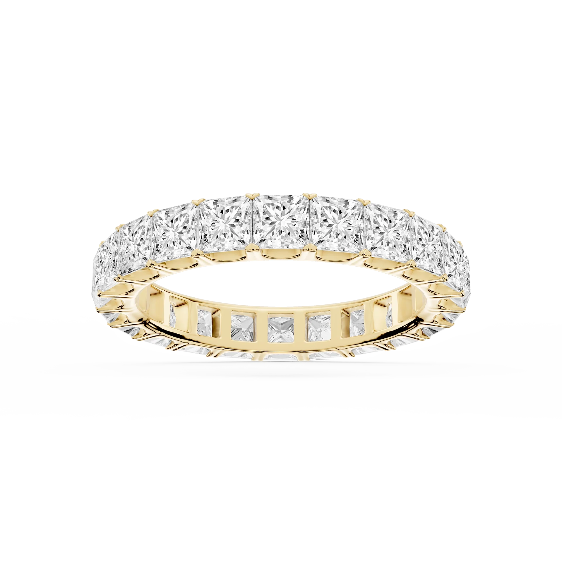 Lovea Stella Eternity Ring Prinzessschliff – Gelbgold