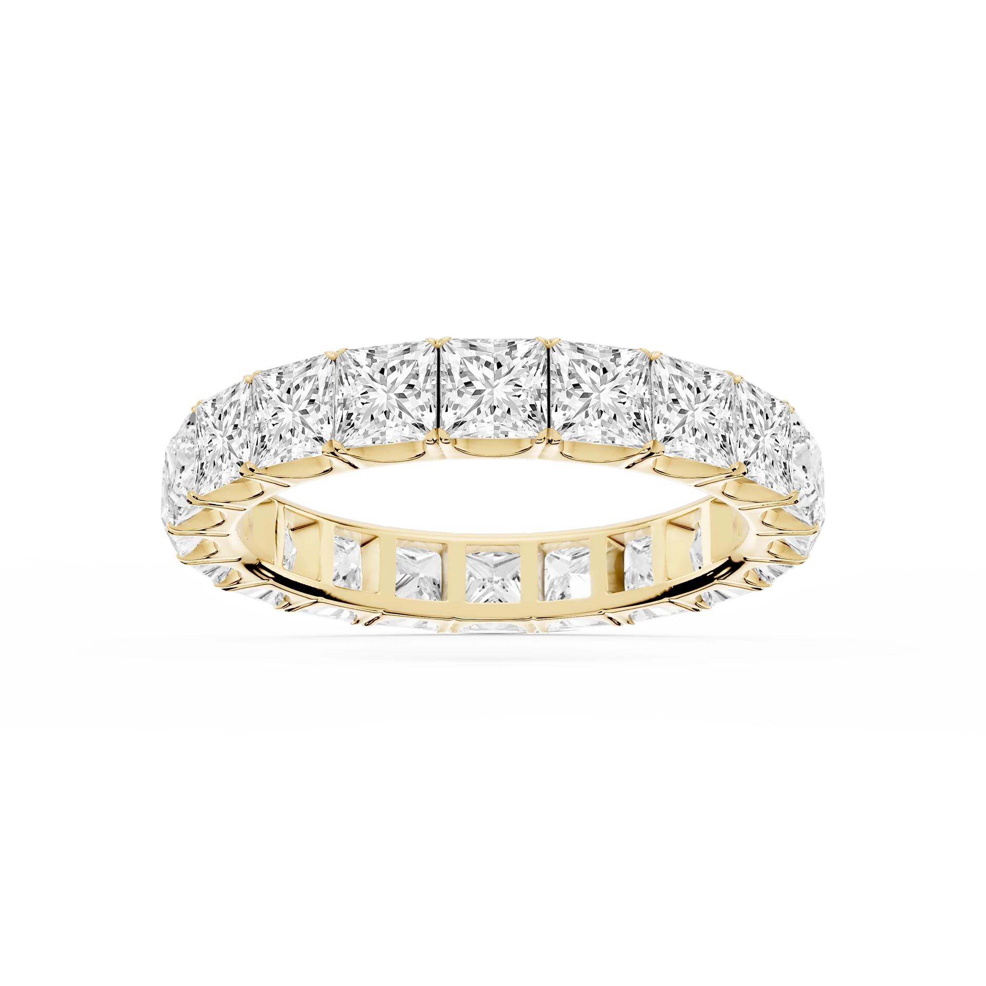 Lovea Stella Eternity Ring Prinzessschliff – Gelbgold