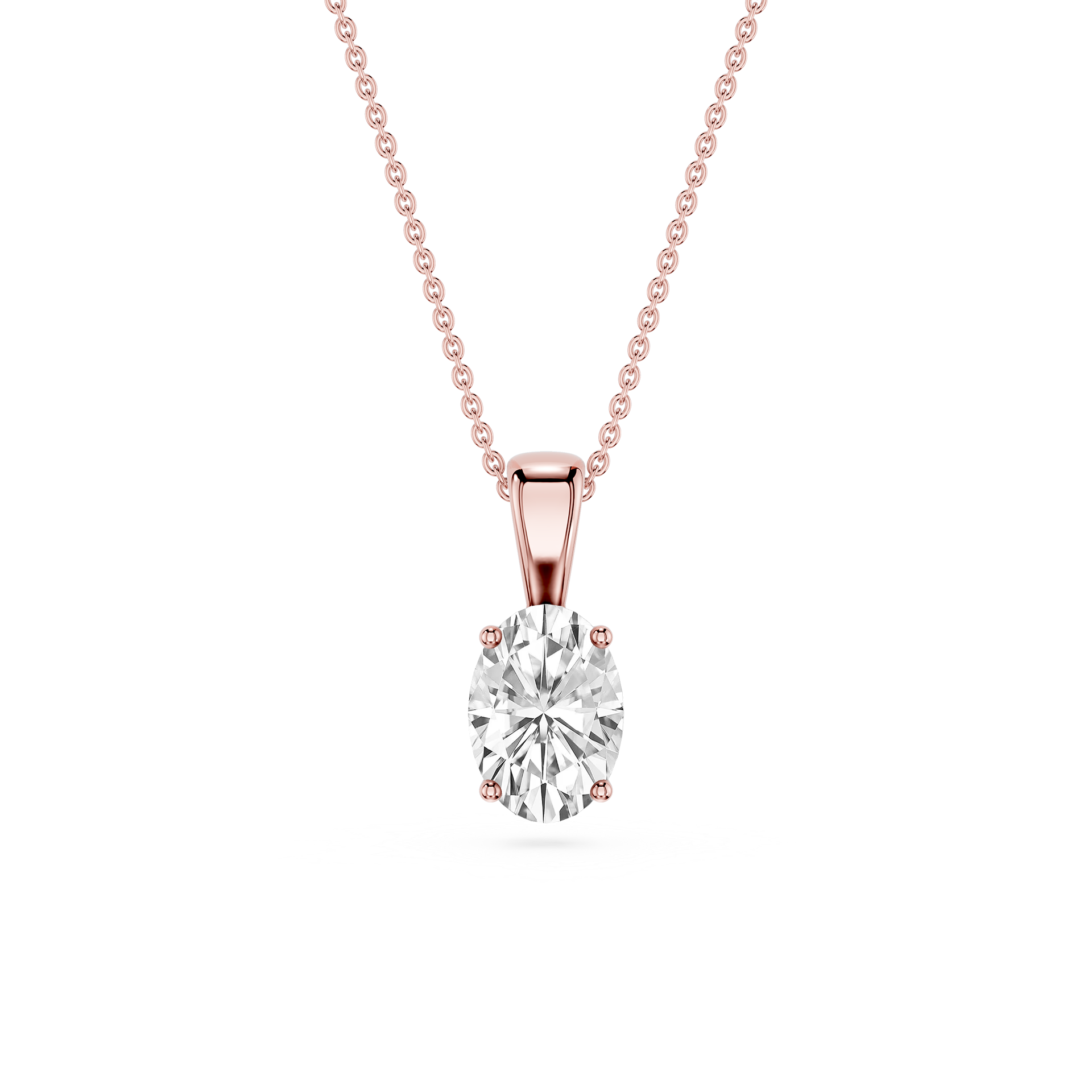 Lovea Lina Anhänger – Ovalschliff – Roségold