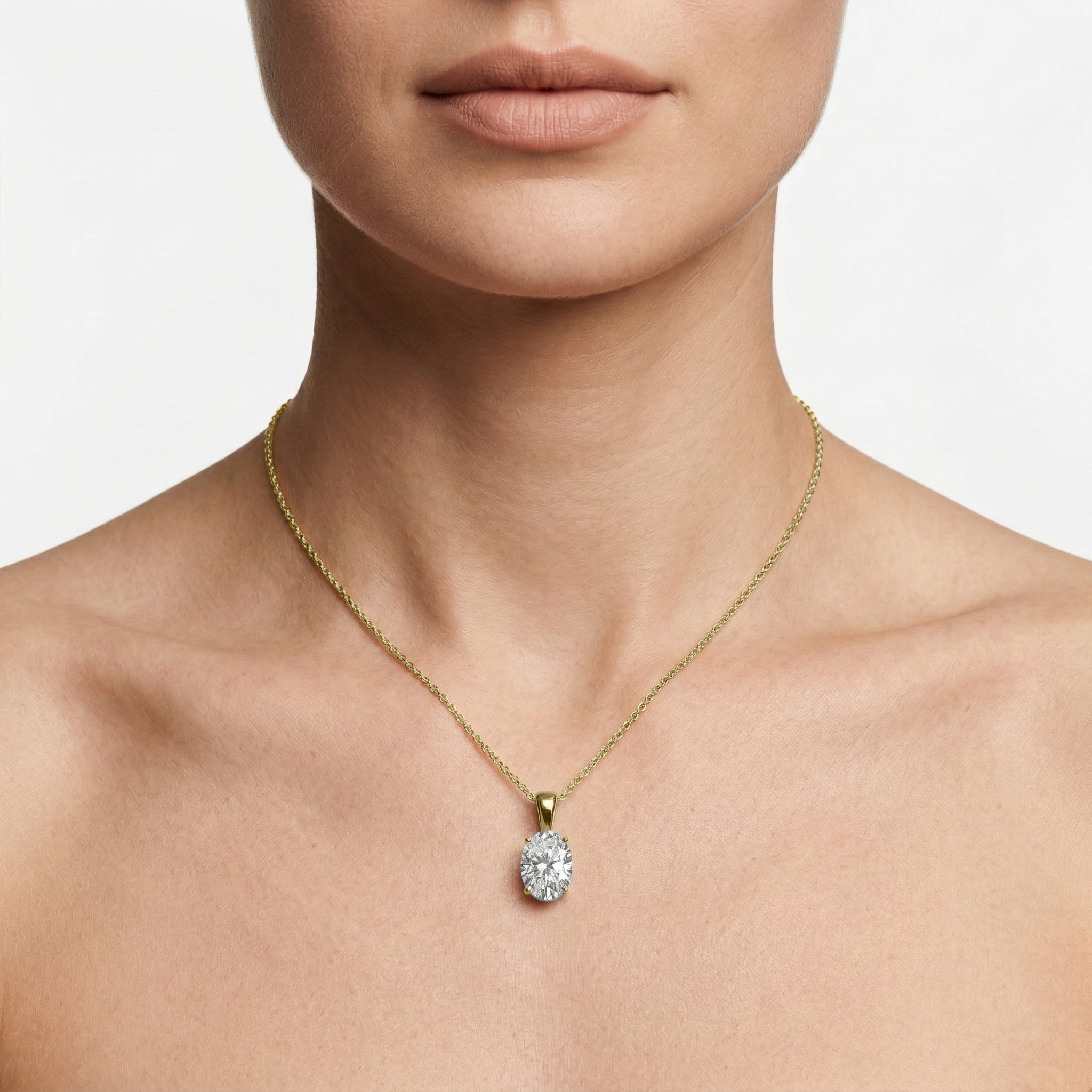 Lovea Lina Anhänger – Ovalschliff – Gelbgold
