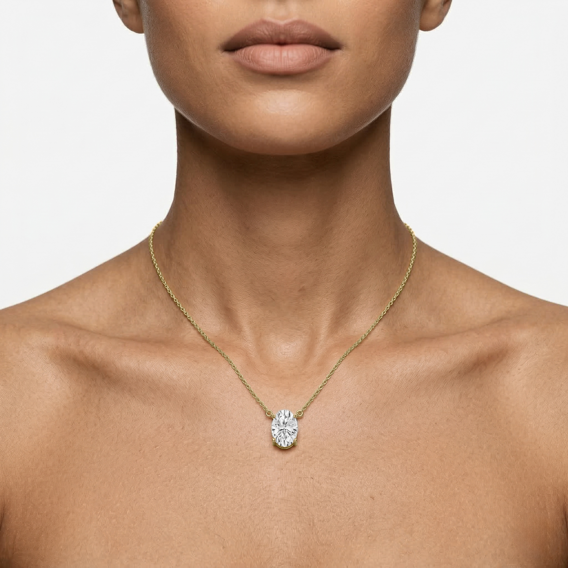 Lovea Carla Anhänger – Ovalschliff – Gelbgold
