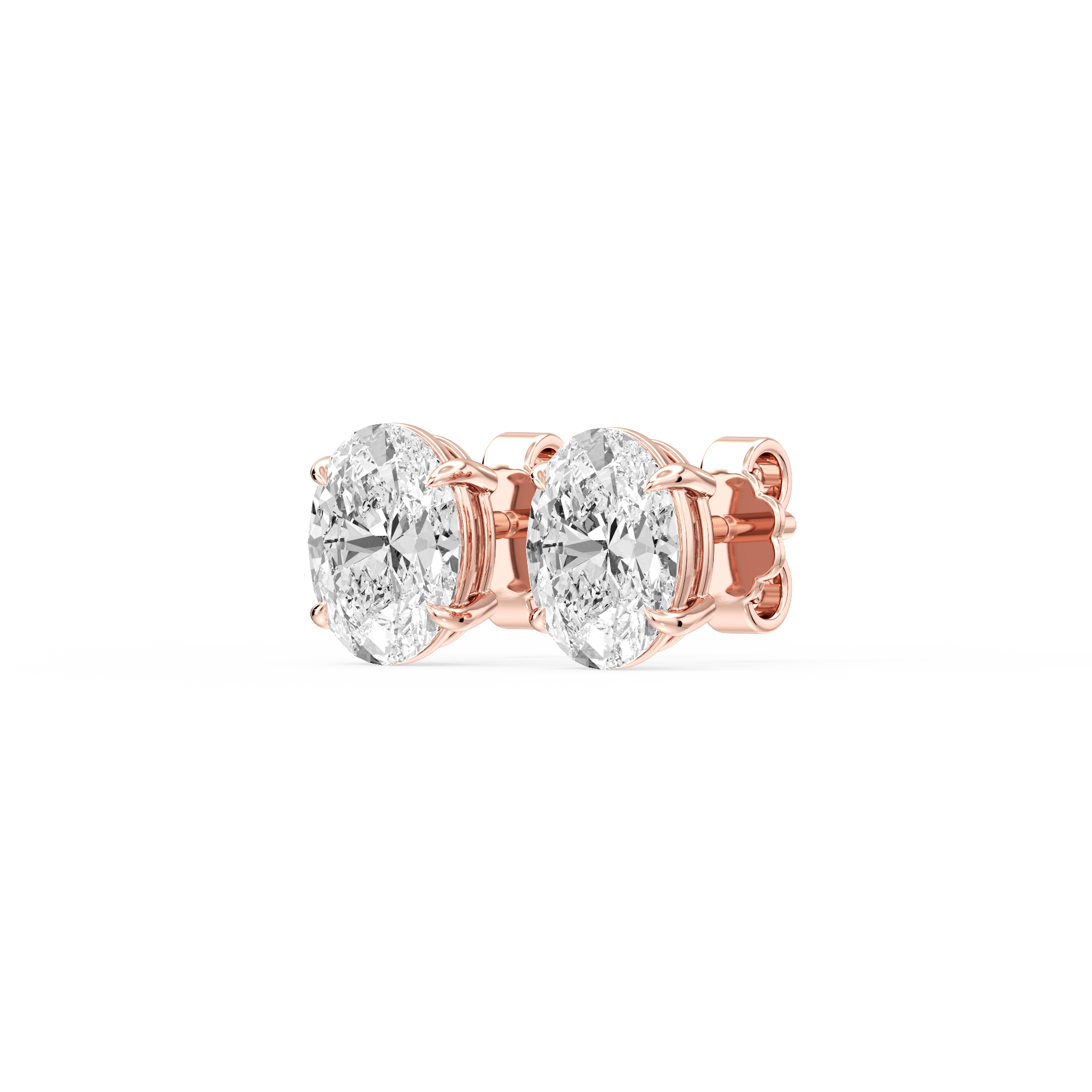 Lovea Lena Ohrstecker Steckverschluss – Ovalschliff – Roségold
