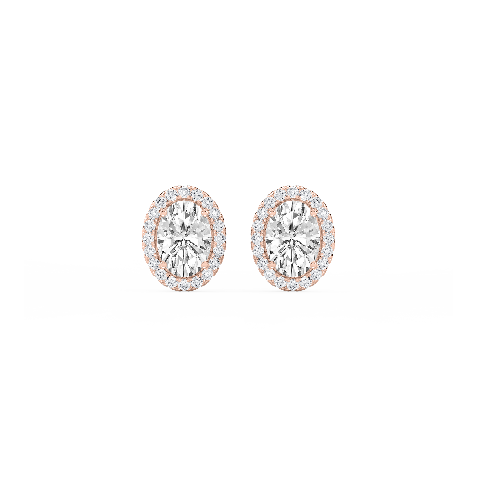 Lovea Pia Ohrstecker – Ovalschliff – Roségold