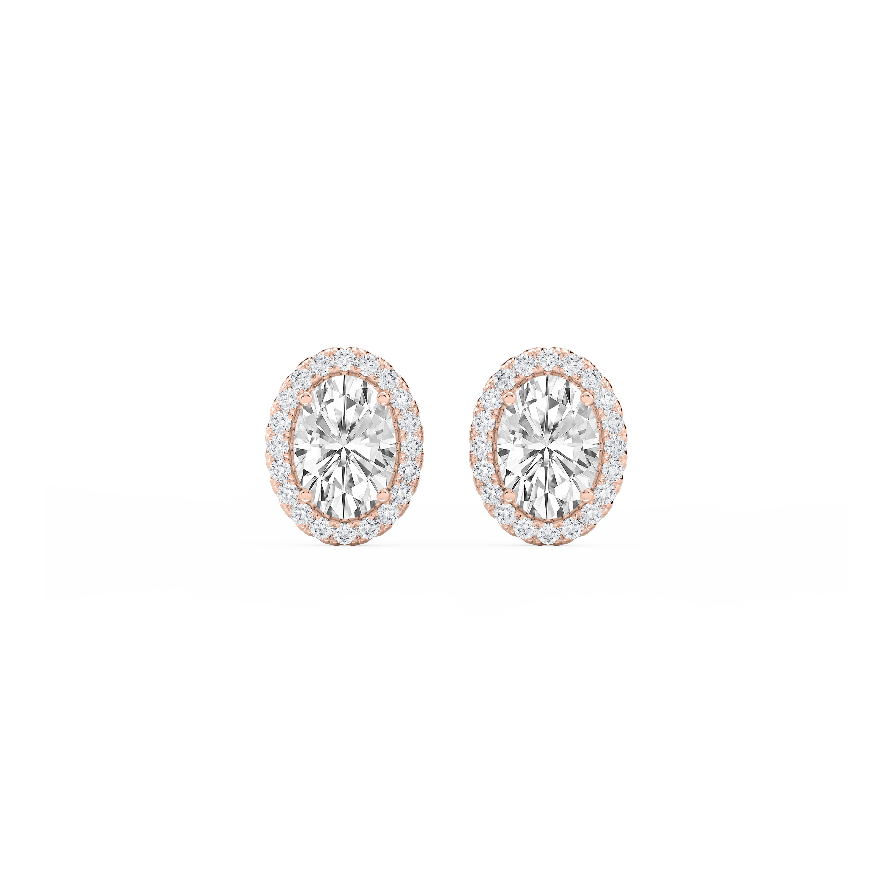 Lovea Pia Ohrstecker – Ovalschliff – Roségold