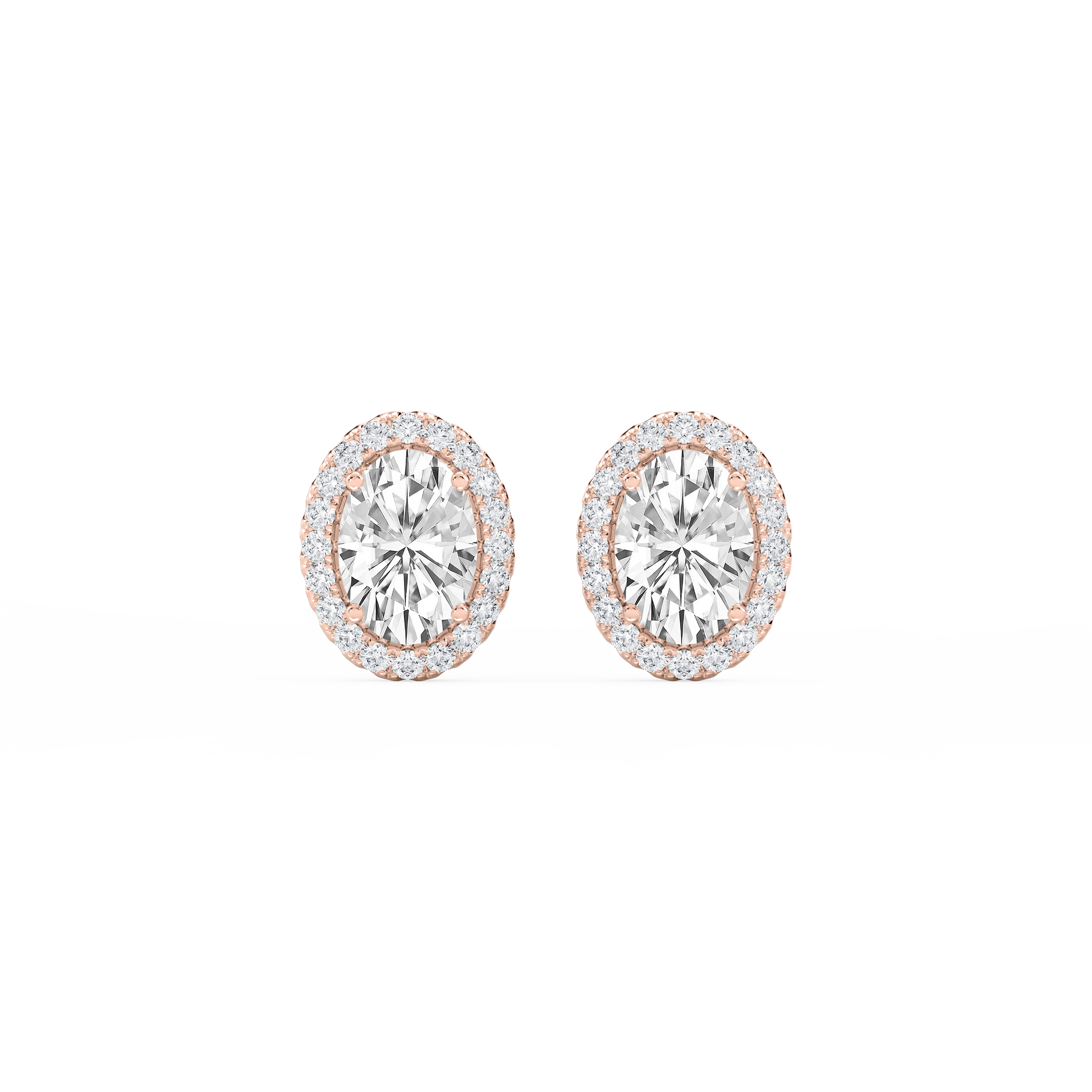 Lovea Pia Ohrstecker – Ovalschliff – Roségold