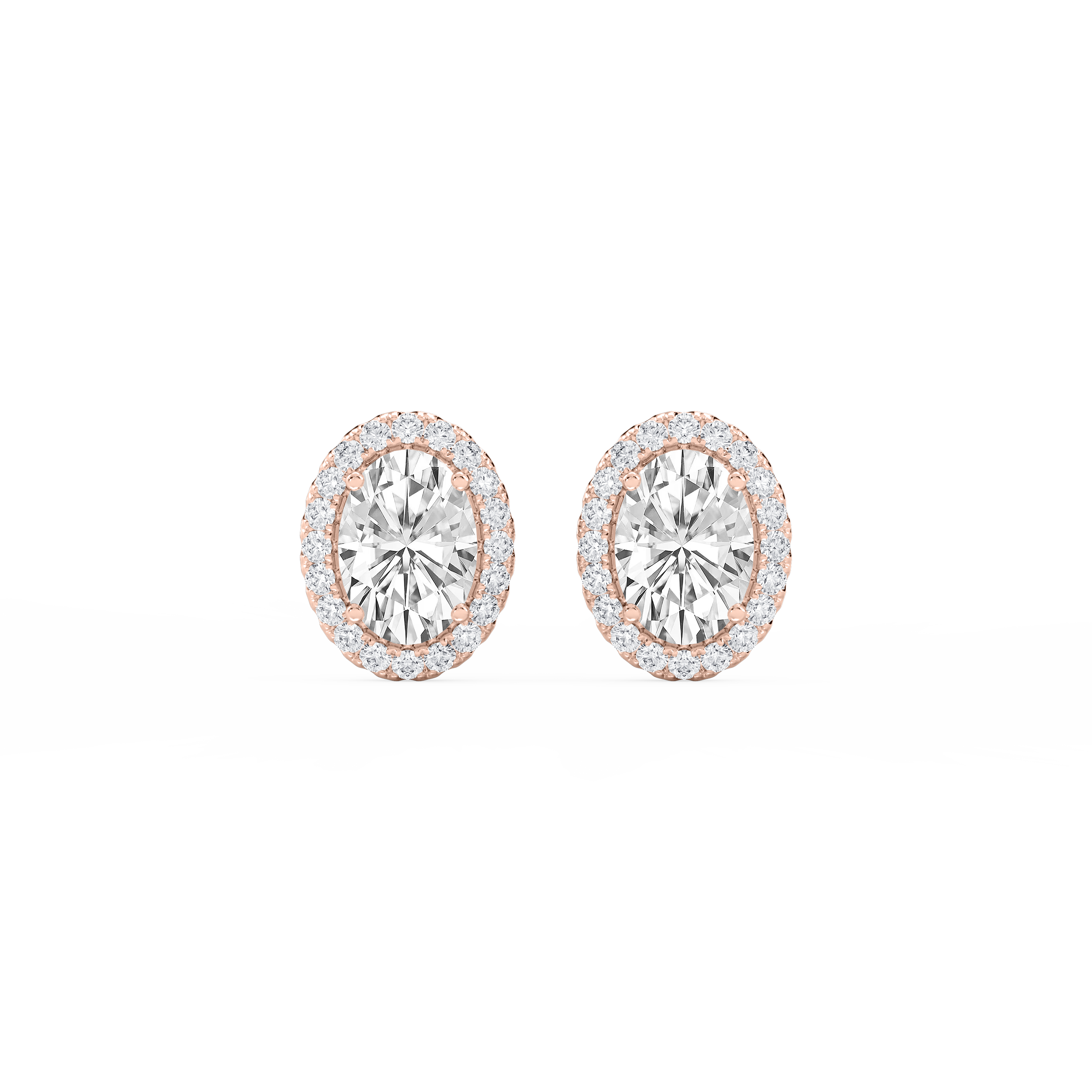 Lovea Pia Ohrstecker – Ovalschliff – Roségold