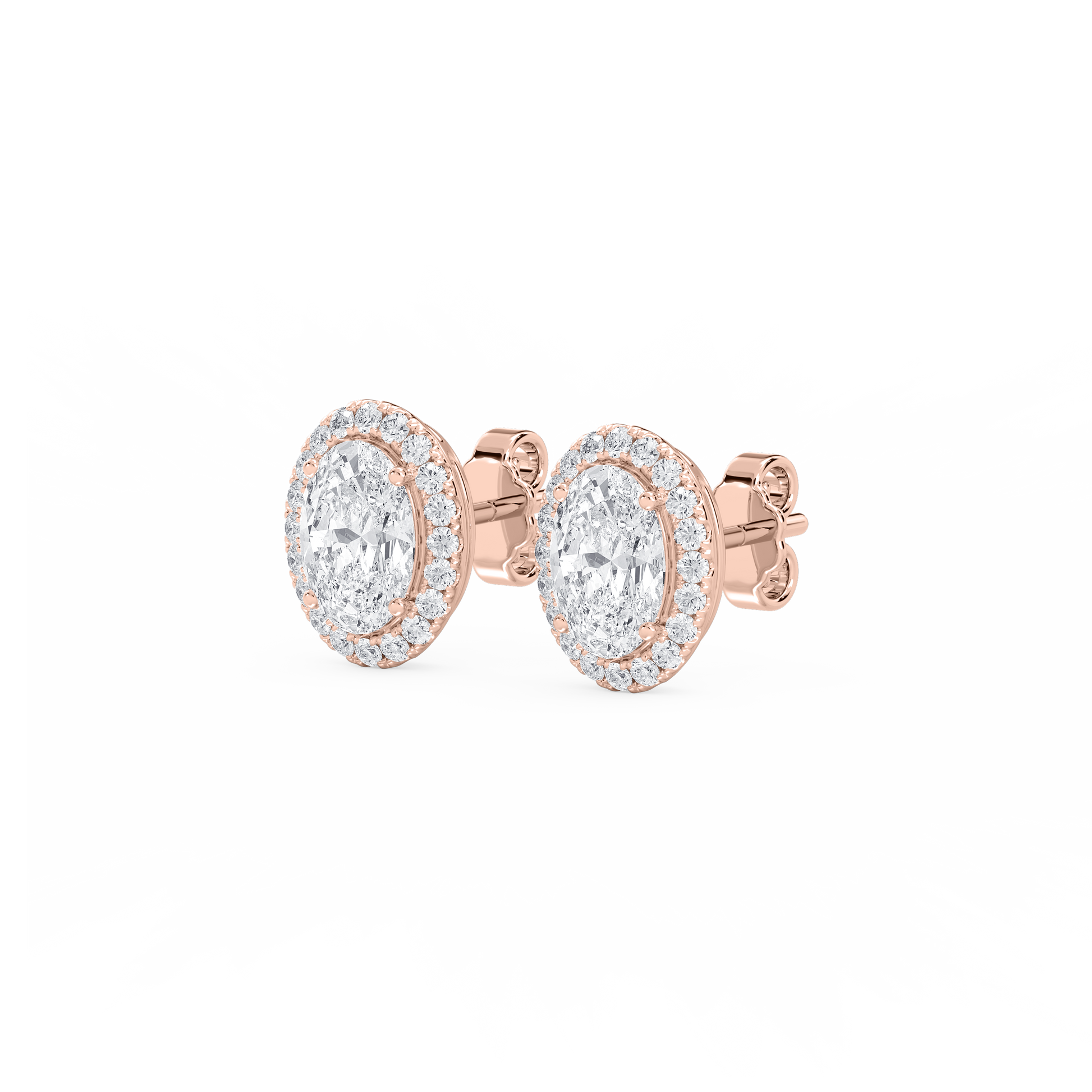 Lovea Pia Ohrstecker – Ovalschliff – Roségold