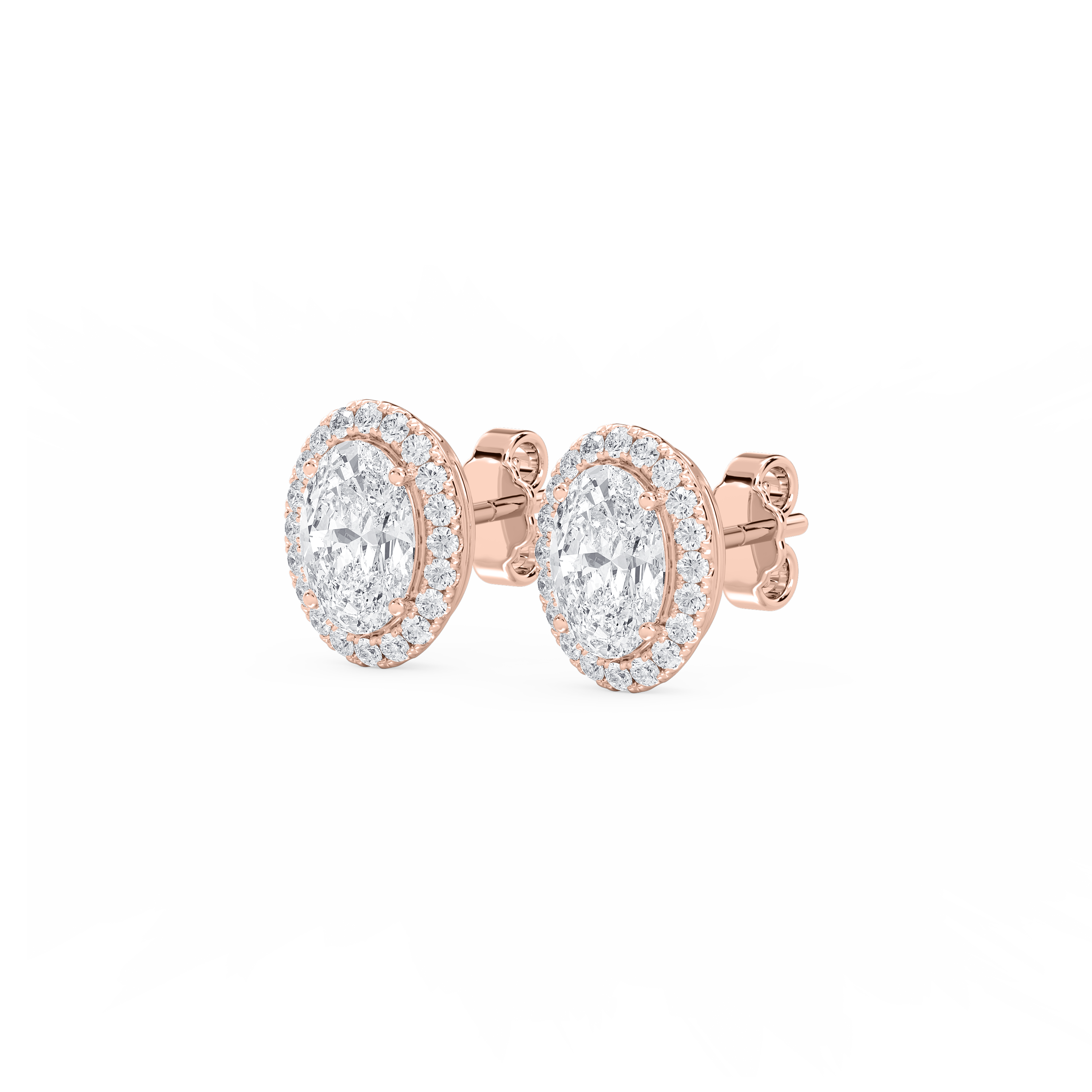 Lovea Pia Ohrstecker – Ovalschliff – Roségold