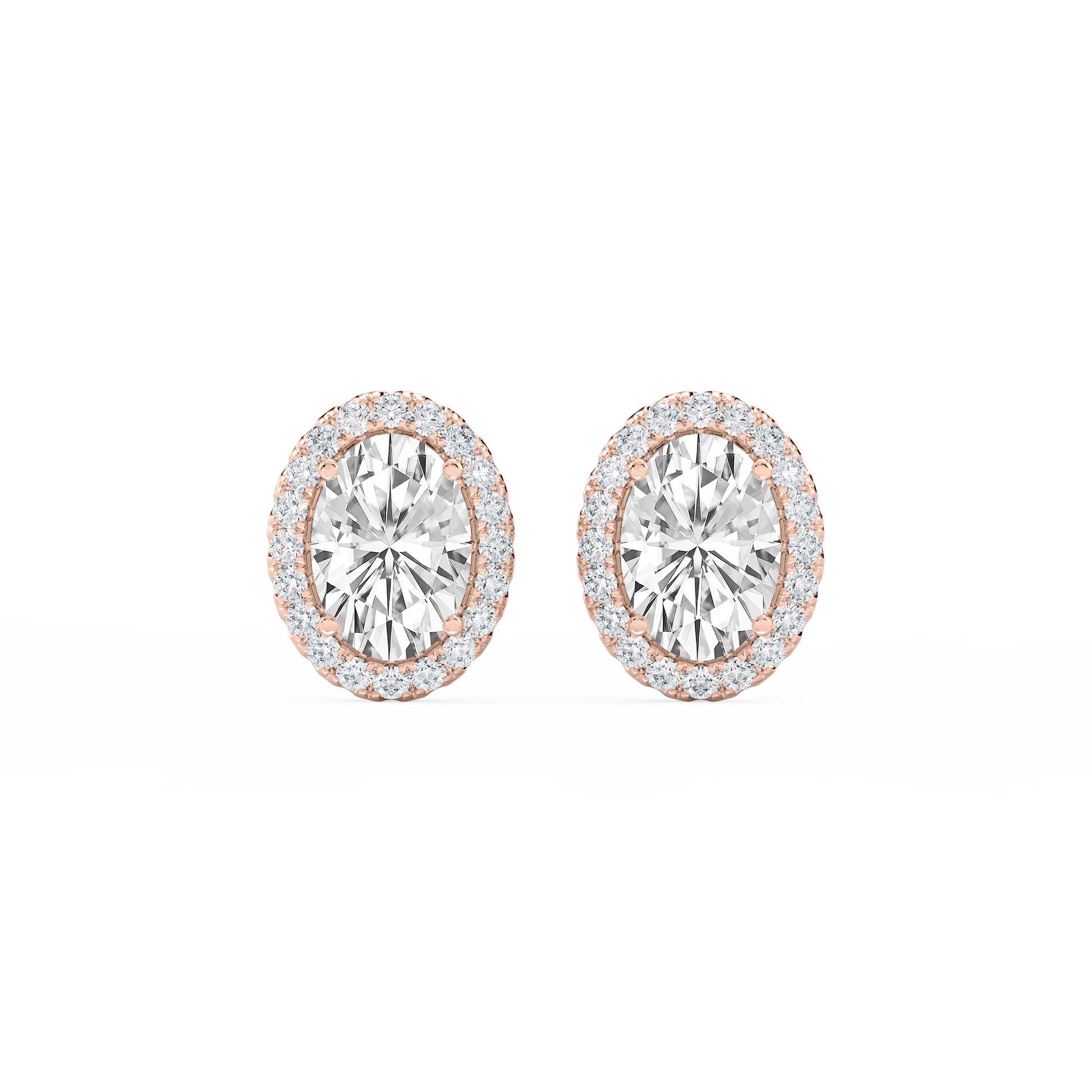 Lovea Pia Ohrstecker – Ovalschliff – Roségold