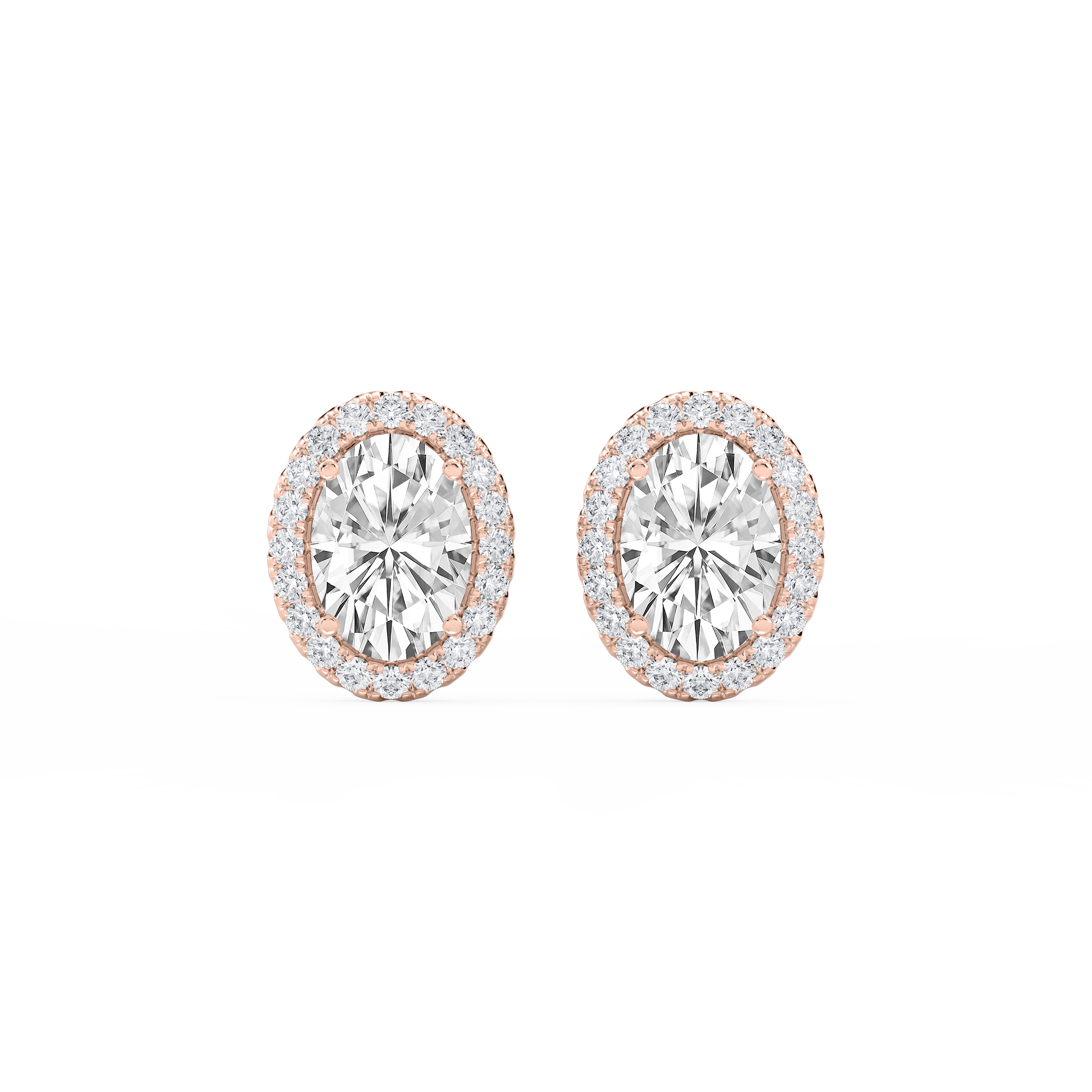 Lovea Pia Ohrstecker – Ovalschliff – Roségold