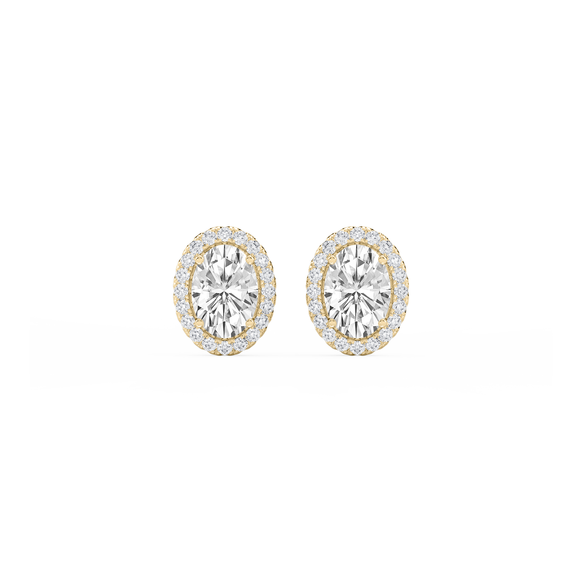 Lovea Pia Ohrstecker – Ovalschliff – Gelbgold