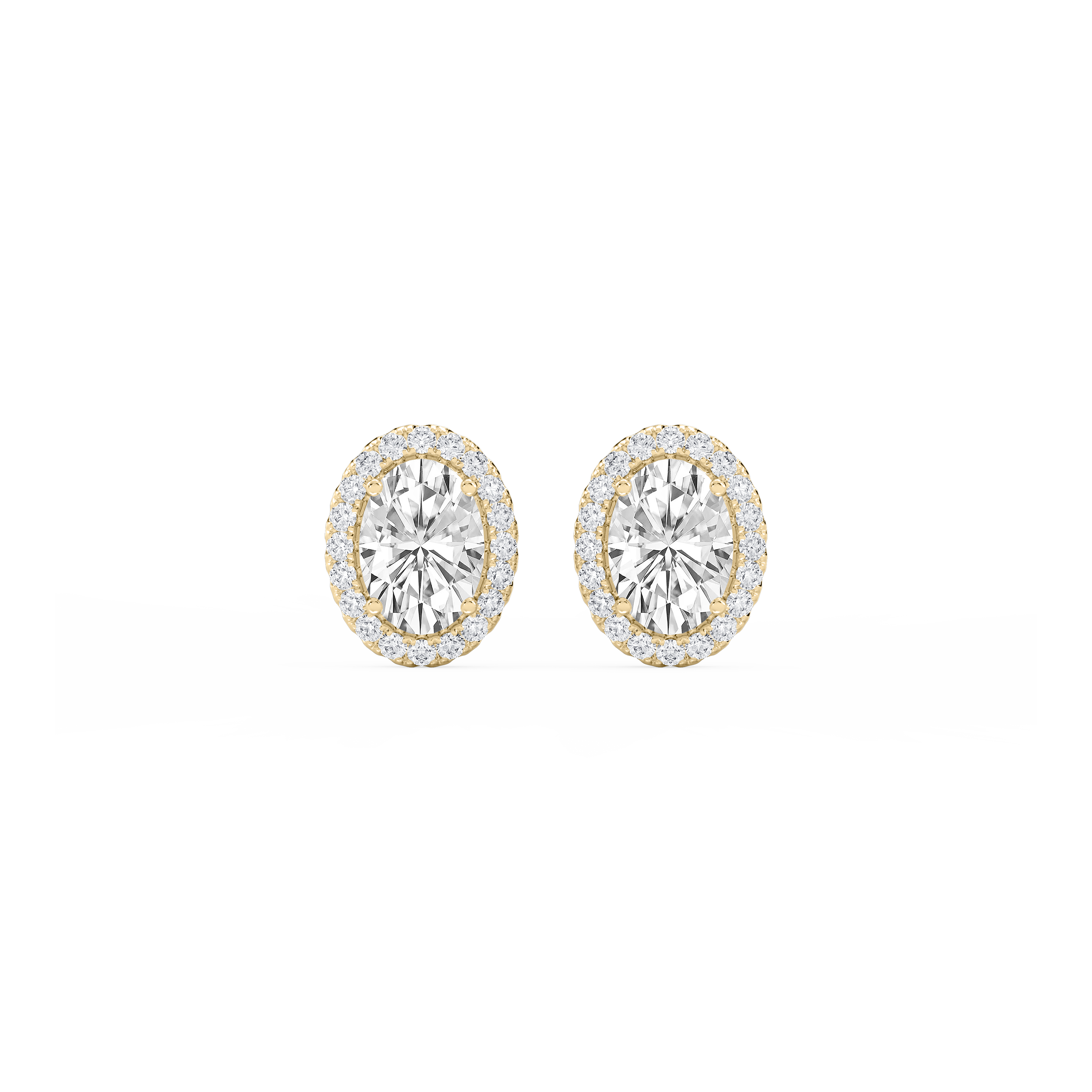 Lovea Pia Ohrstecker – Ovalschliff – Gelbgold