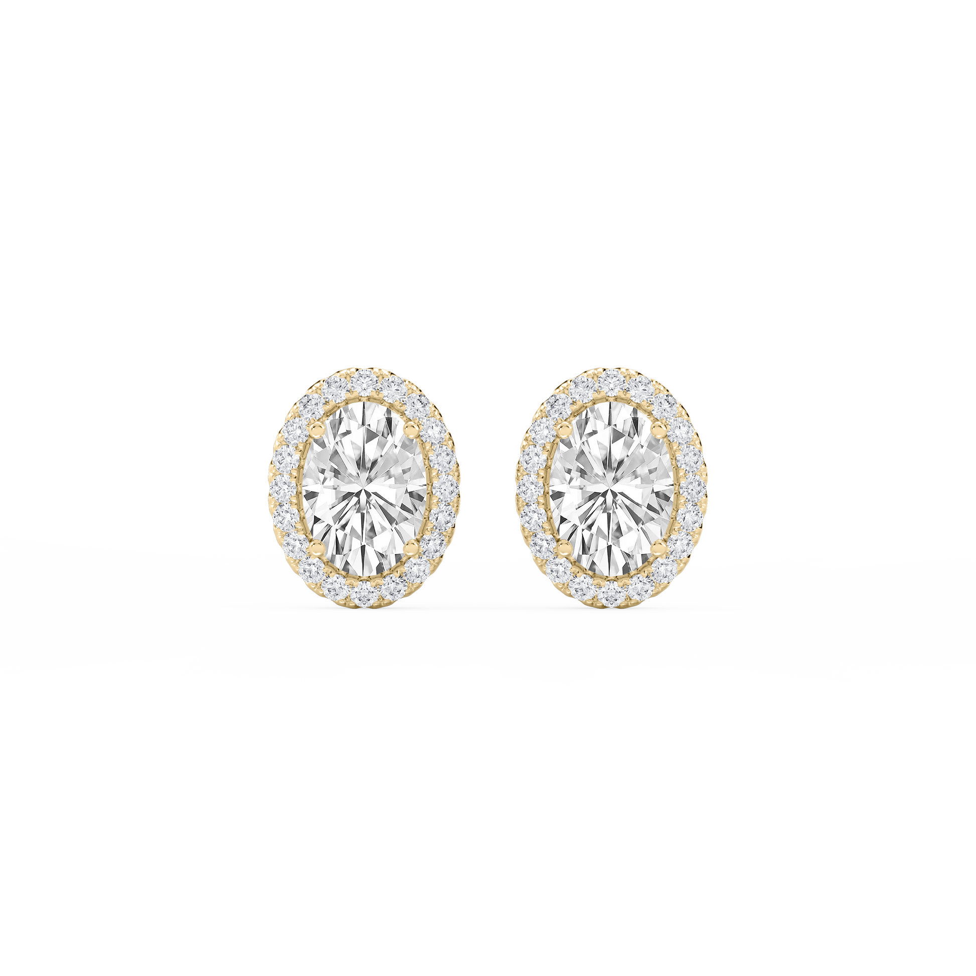 Lovea Pia Ohrstecker – Ovalschliff – Gelbgold