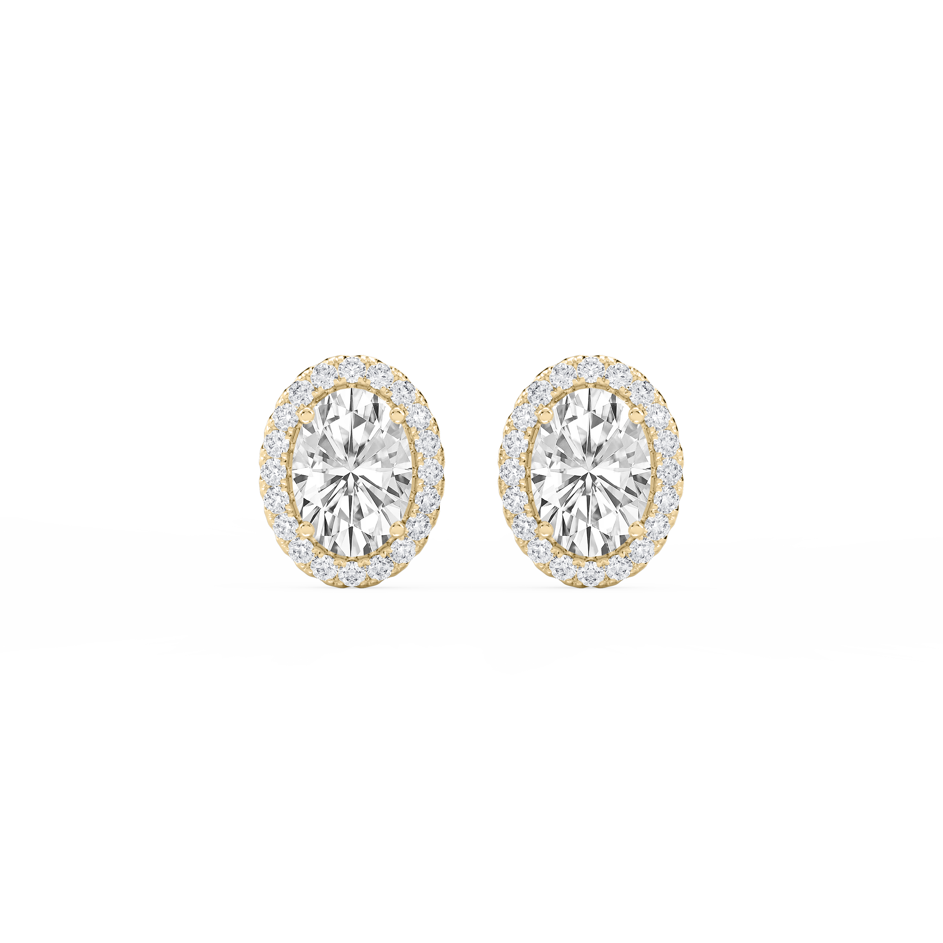 Lovea Pia Ohrstecker – Ovalschliff – Gelbgold