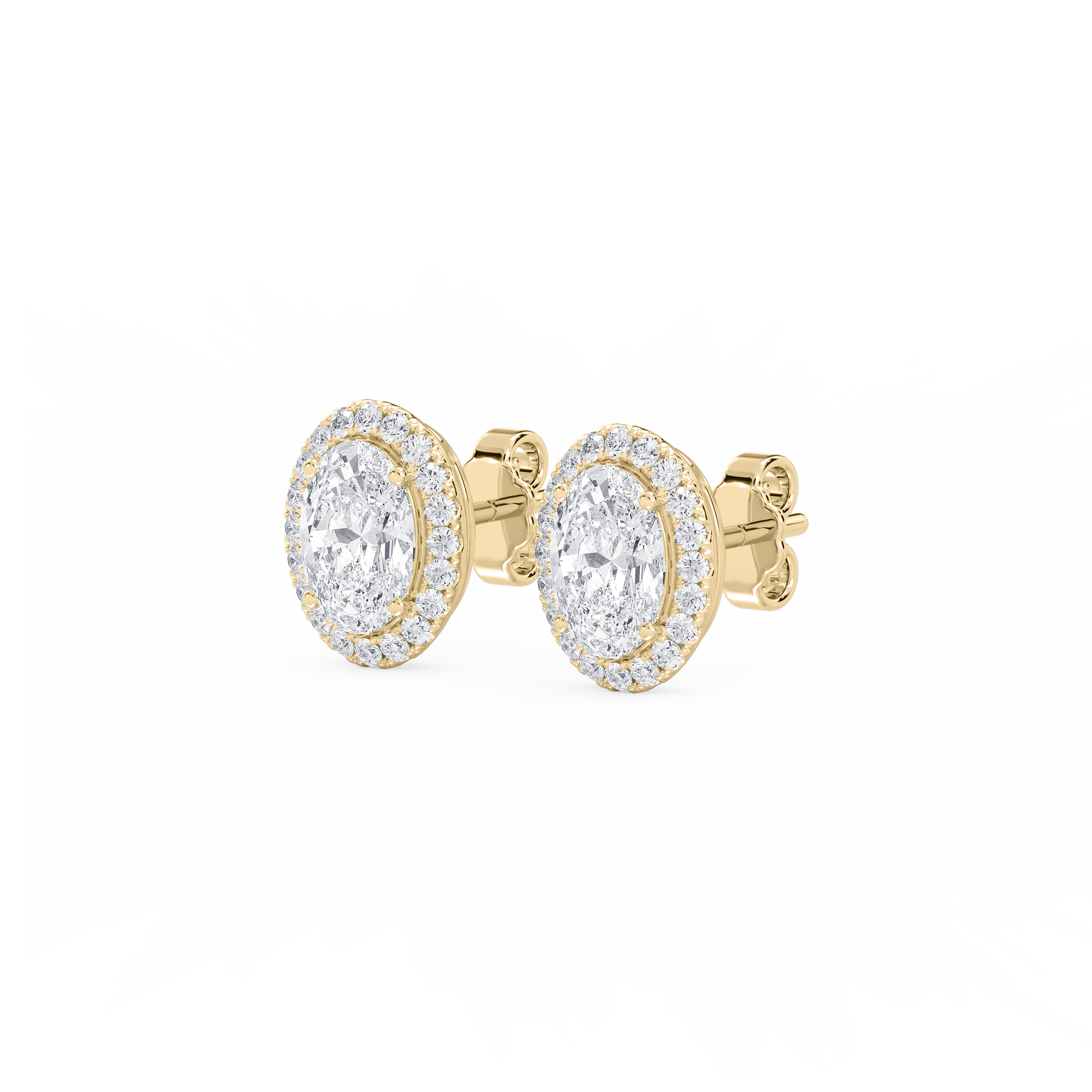 Lovea Pia Ohrstecker – Ovalschliff – Gelbgold
