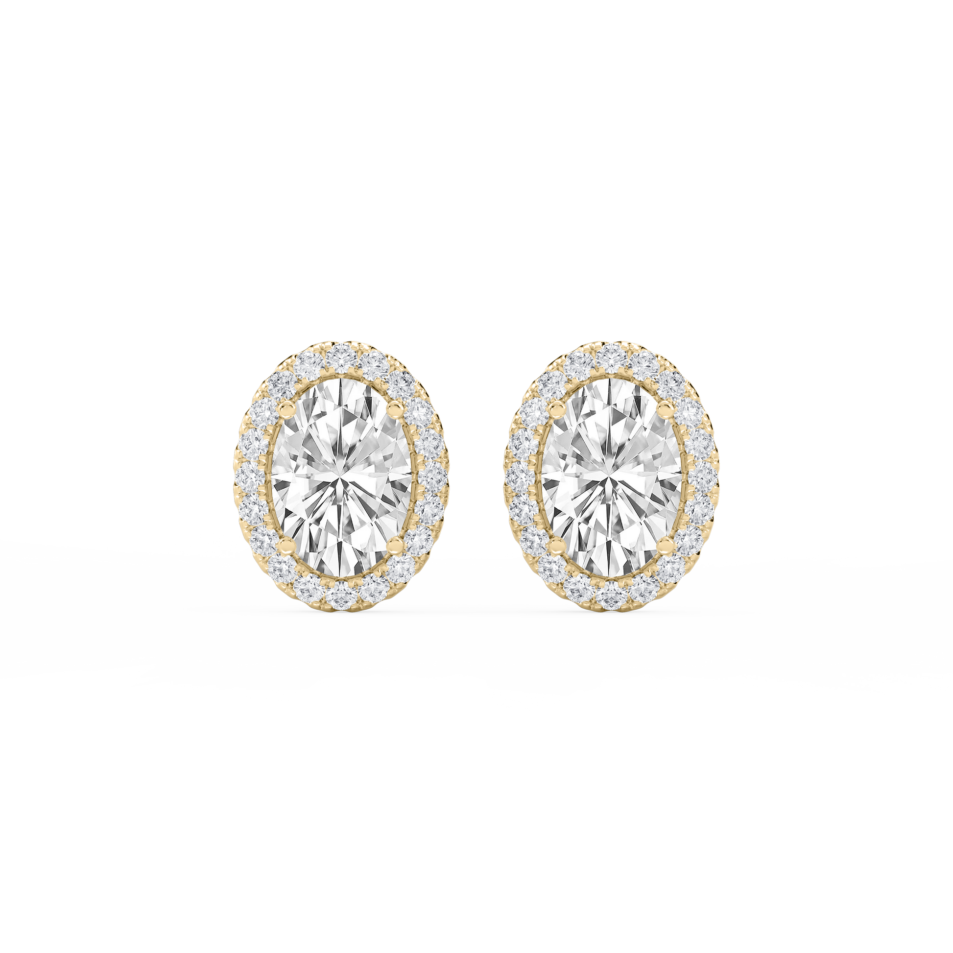 Lovea Pia Ohrstecker – Ovalschliff – Gelbgold